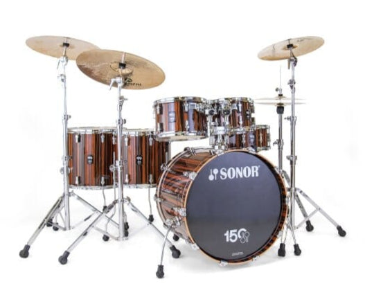 Sonor 150th Anniversary AQ2 Stage 6-piece Shell Pack, Ebony High-gloss Lacquer (AQ2-ANN-WMCEBN) NEW DRUM KIT Sonor 