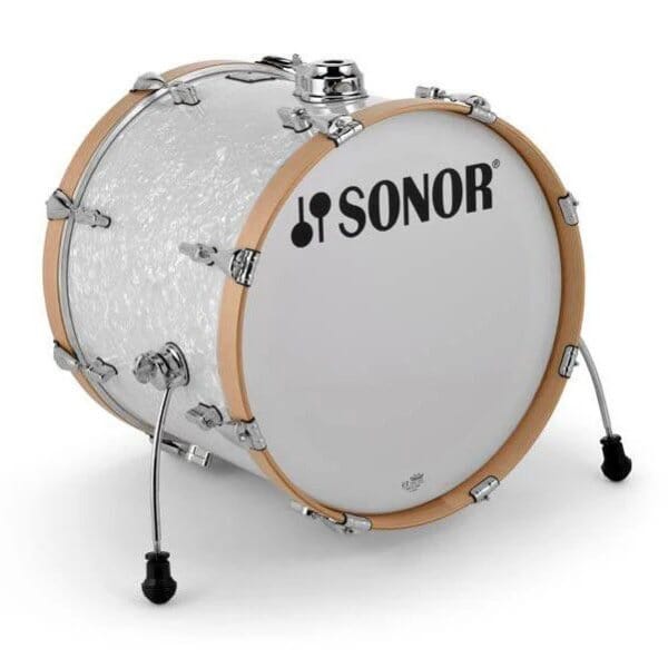Sonor 16” x 15” Bass Drum w/ Mount, White Pearl Cover (AQ2-1615BD-WM-WHP) bass drum Sonor 