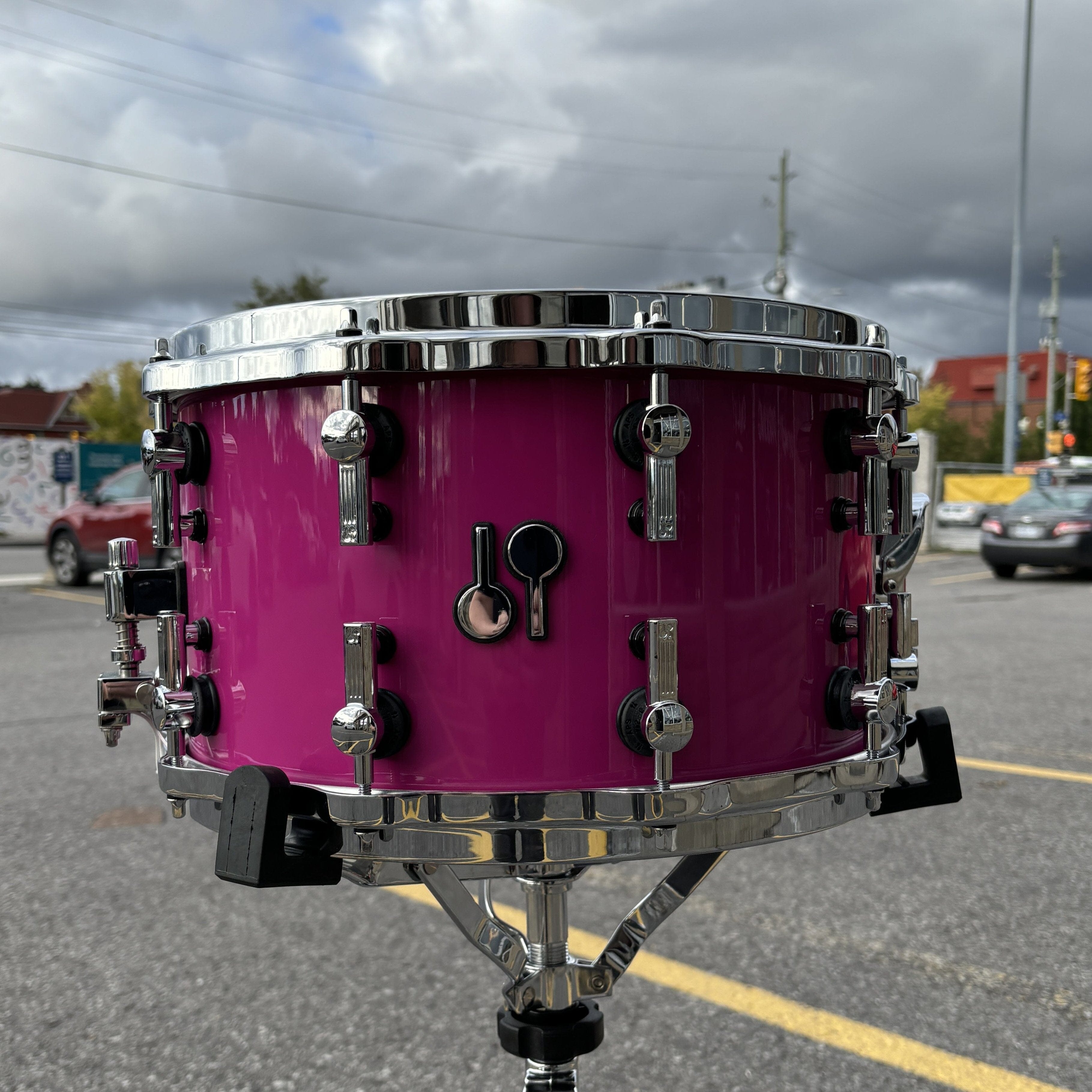 Sonor SQ2 Heavy Beech 14 x 8 in Traffic Purple USED SNARE DRUMS Sonor 