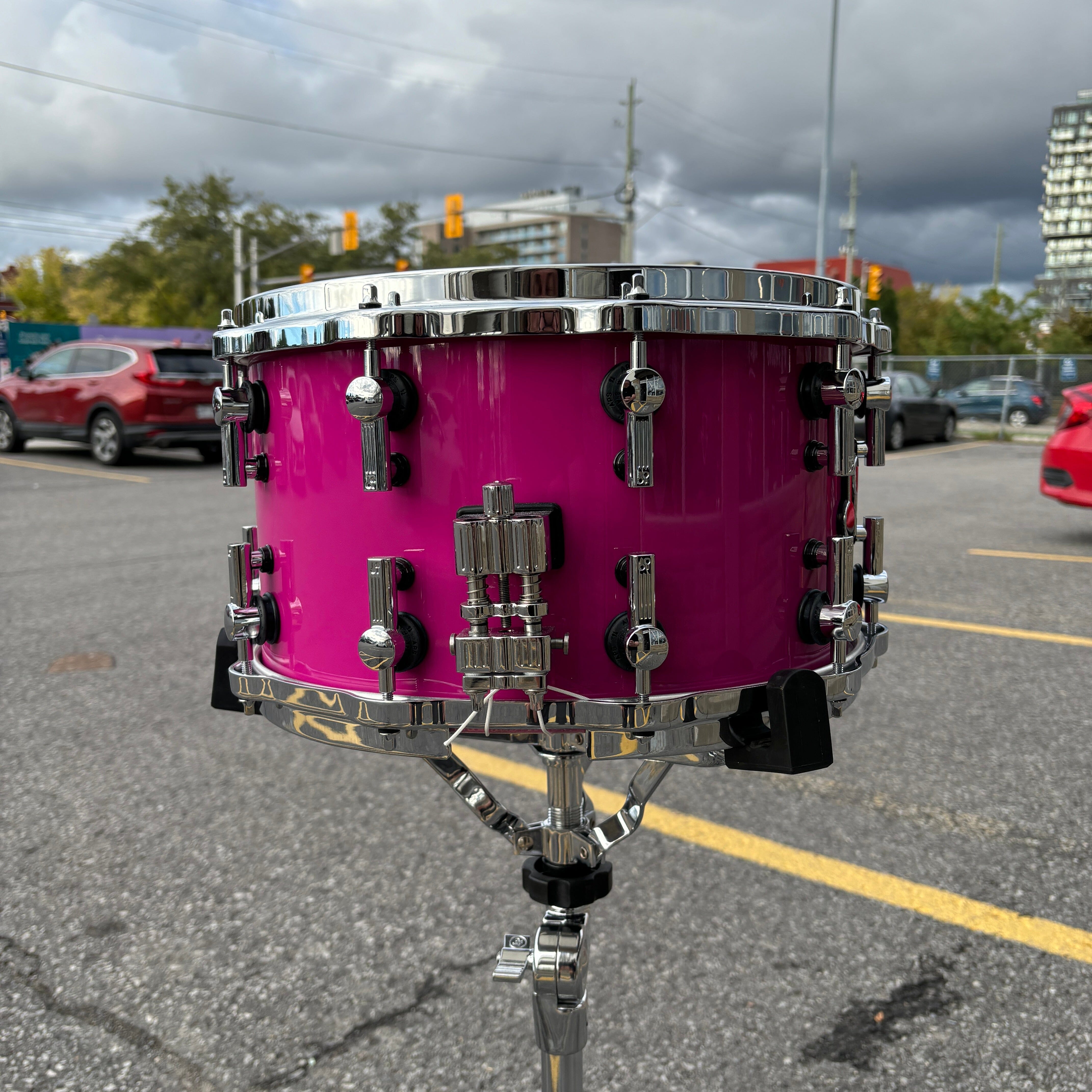 Sonor SQ2 Heavy Beech 14 x 8 in Traffic Purple USED SNARE DRUMS Sonor 