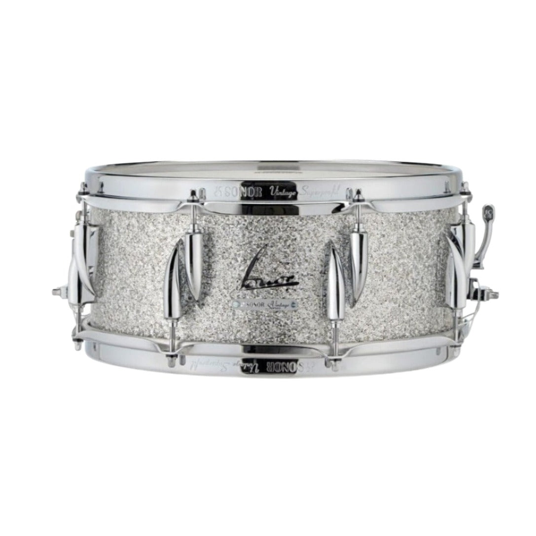 Sonor Vintage Series 13" x 6" Snare Drum, Vintage Silver Glitter (VT-1306SDW-VSG) Snare Drums Sonor 