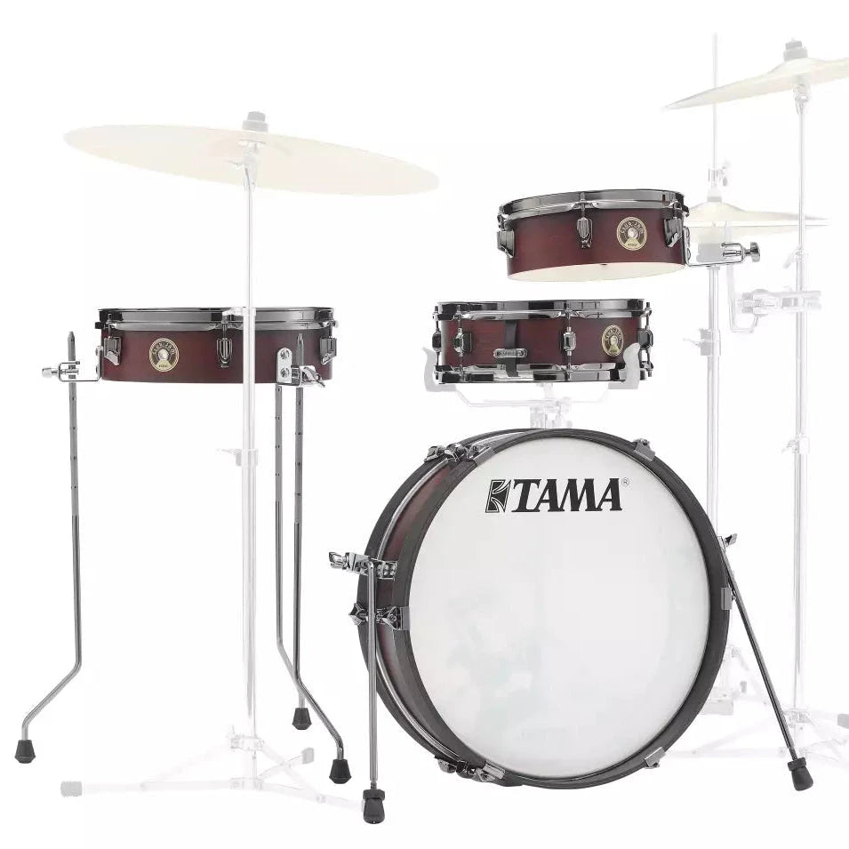 Tama Club-Jam Pancake 4-piece Shell Pack w/ Snare, Burgundy Walnut Wrap (LJK48PBNBWW) NEW DRUM KIT Tama 