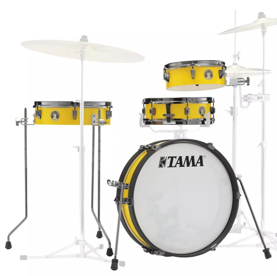 Tama Club-Jam Pancake 4-piece Shell Pack w/ Snare, Electric Yellow (LJK48PBNELY) NEW DRUM KIT Tama 