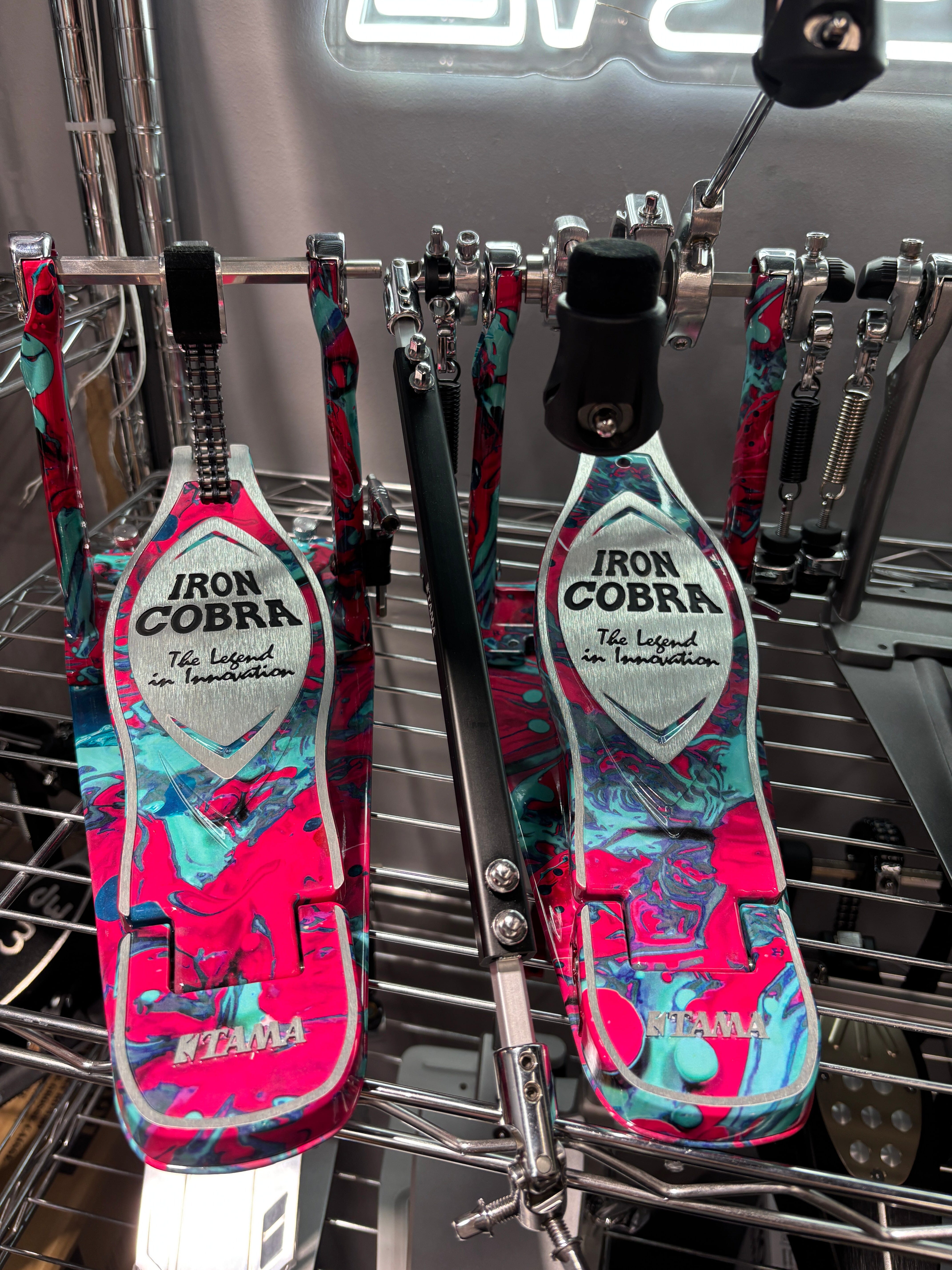 TAMA Iron Cobra 900 Power Glide Double Bass Drum Pedal, Coral Swirl (Open Box Demo) NEW HARDWARE Tama 