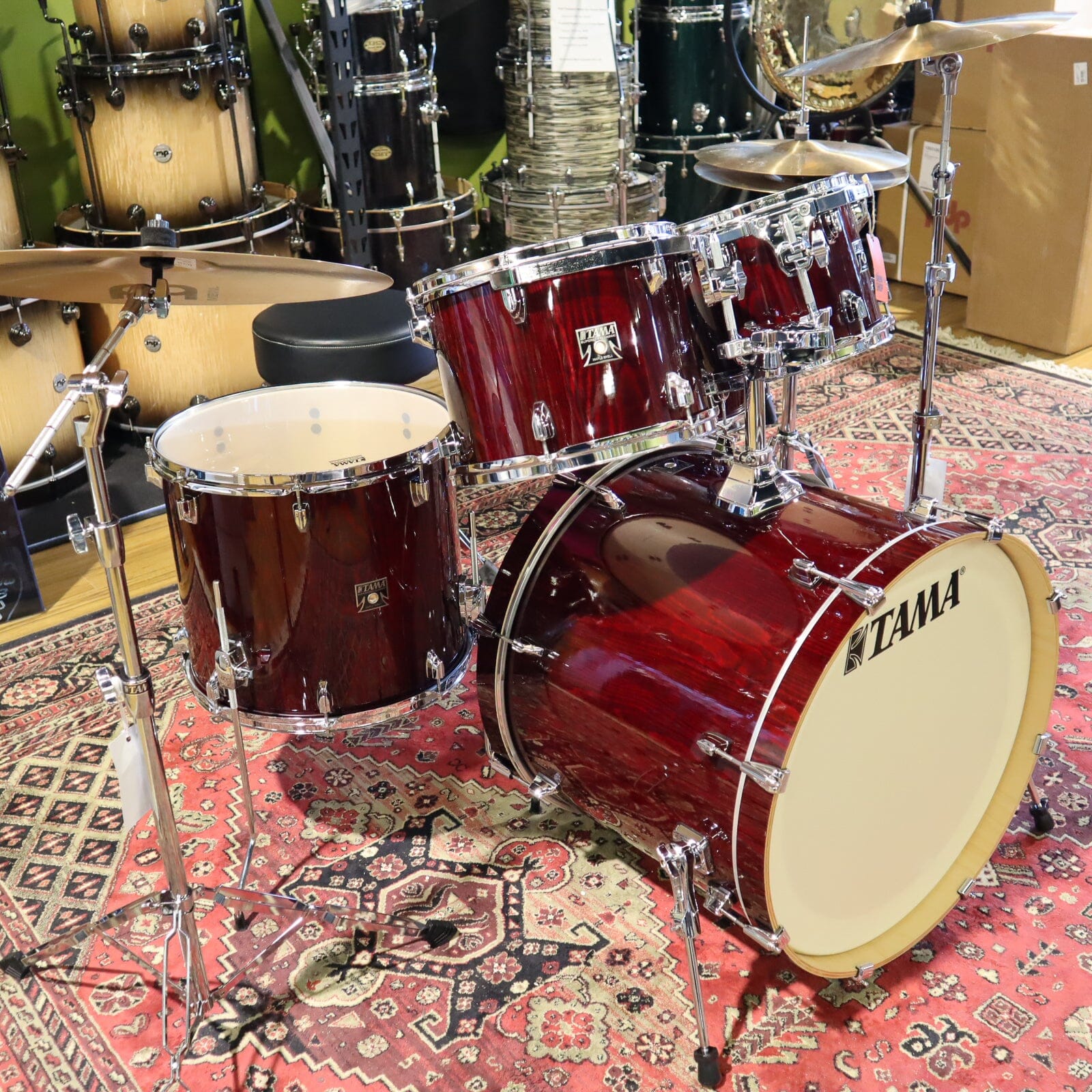 Tama Superstar Exotic with Hardware and Meinl Pure Alloy (Lacebark Pine) NEW DRUM KIT PACKAGE Tama 