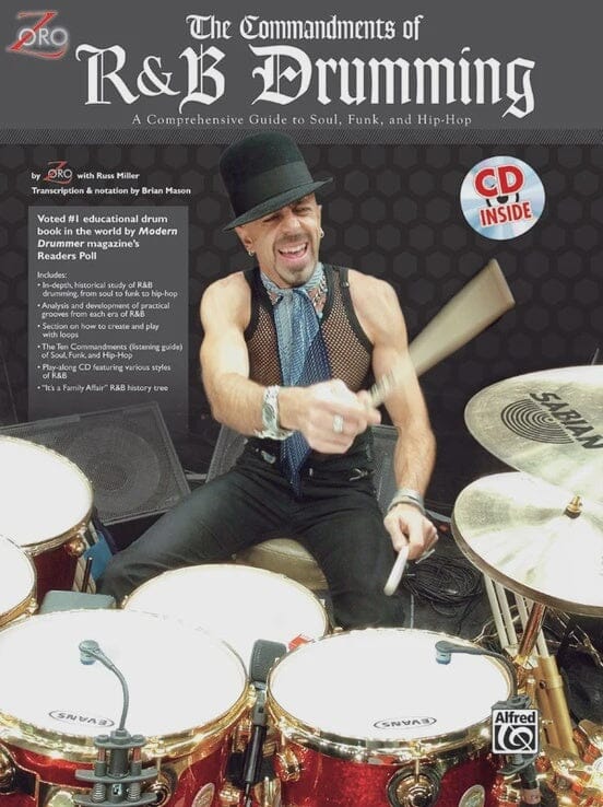 The Commandments of R&B Drumming, by Zoro, w/ Russ Miller (Used) BOOKS VIDEOS DVD MAGAZINE Alfred 