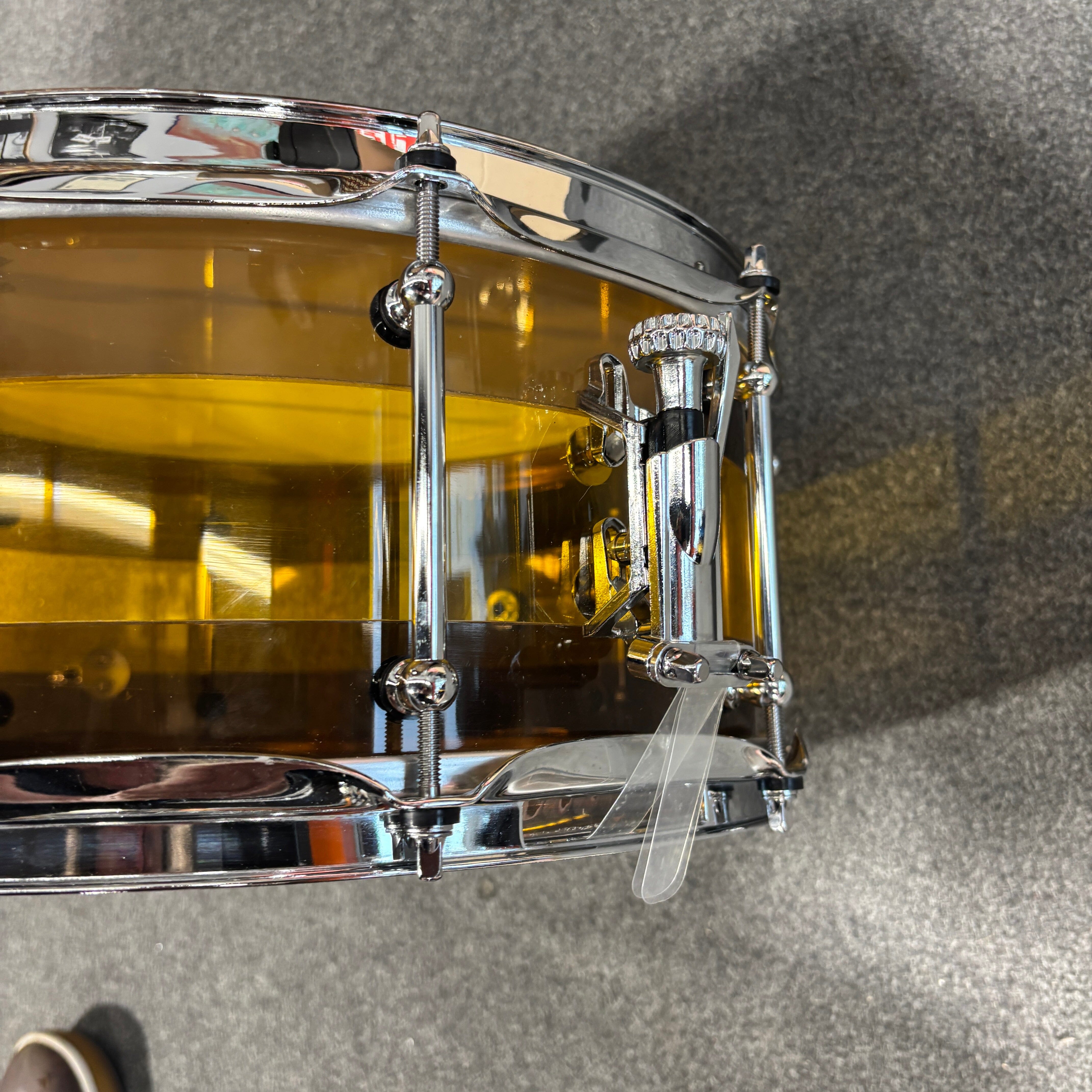 Udrum 14x6 Acrylic Snare Amber/Clear (Used) USED SNARE DRUMS Udrum 