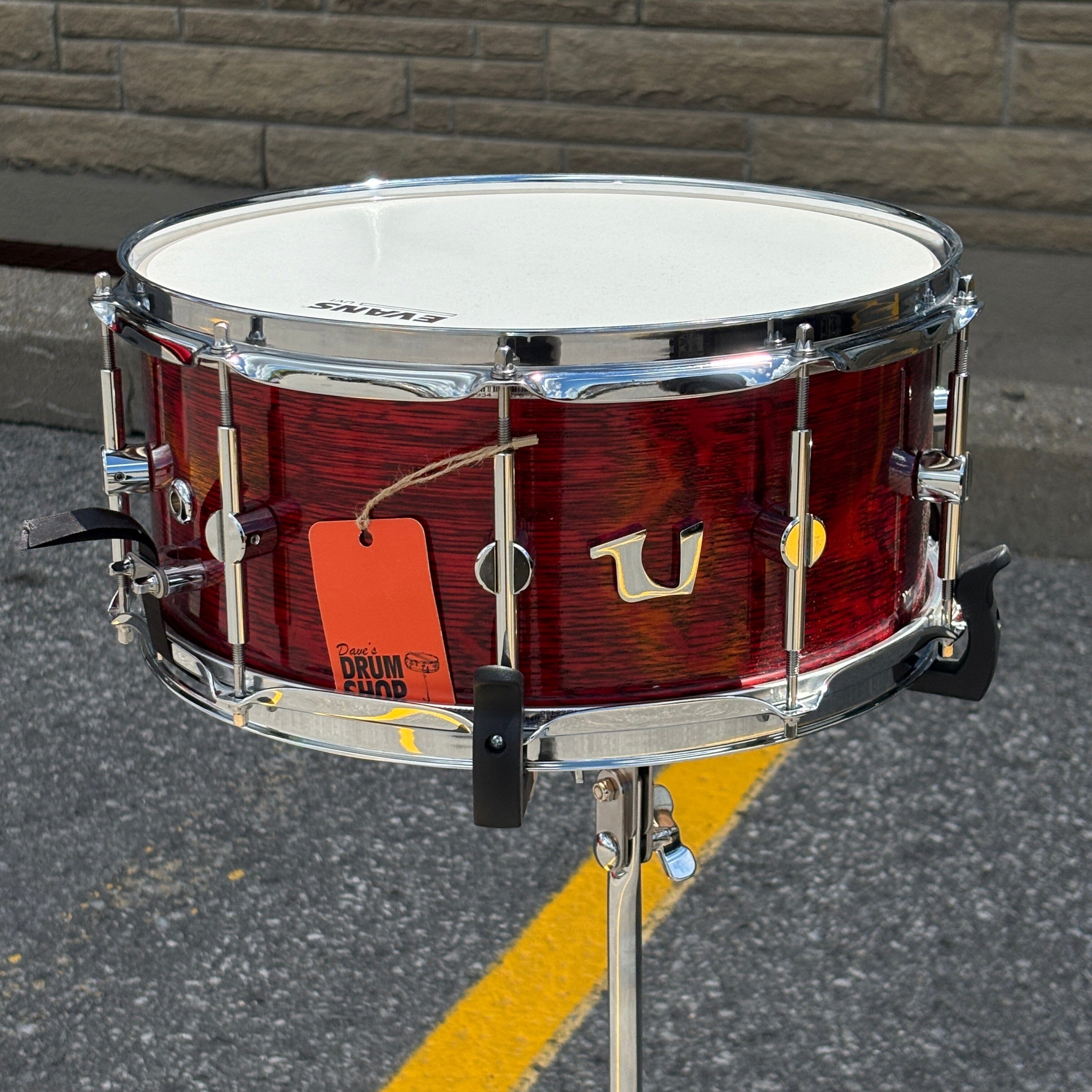 Unix Snares 6.5 x 14 Red Lacquer Solid Shell Steam Bent CONSIGNMENT DRUM KIT Unix 