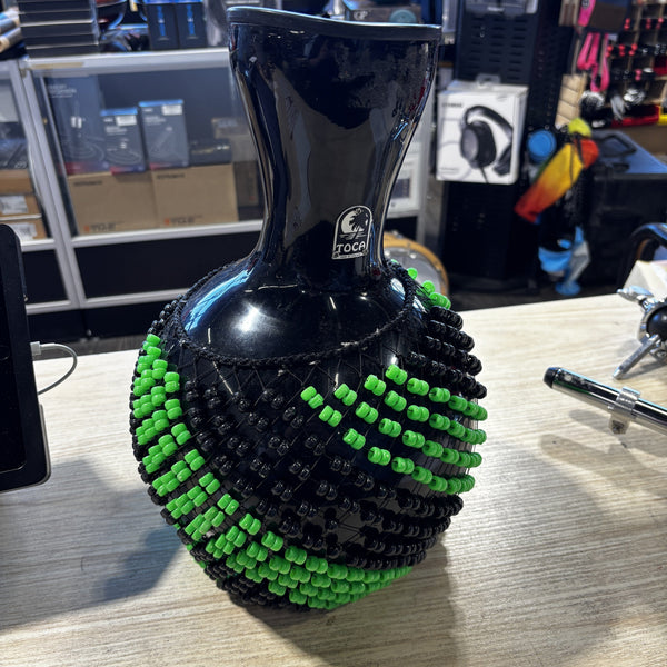 Used Toca Pro Fiberglass Shekere – Black/Green USED PERCUSSION Toca 
