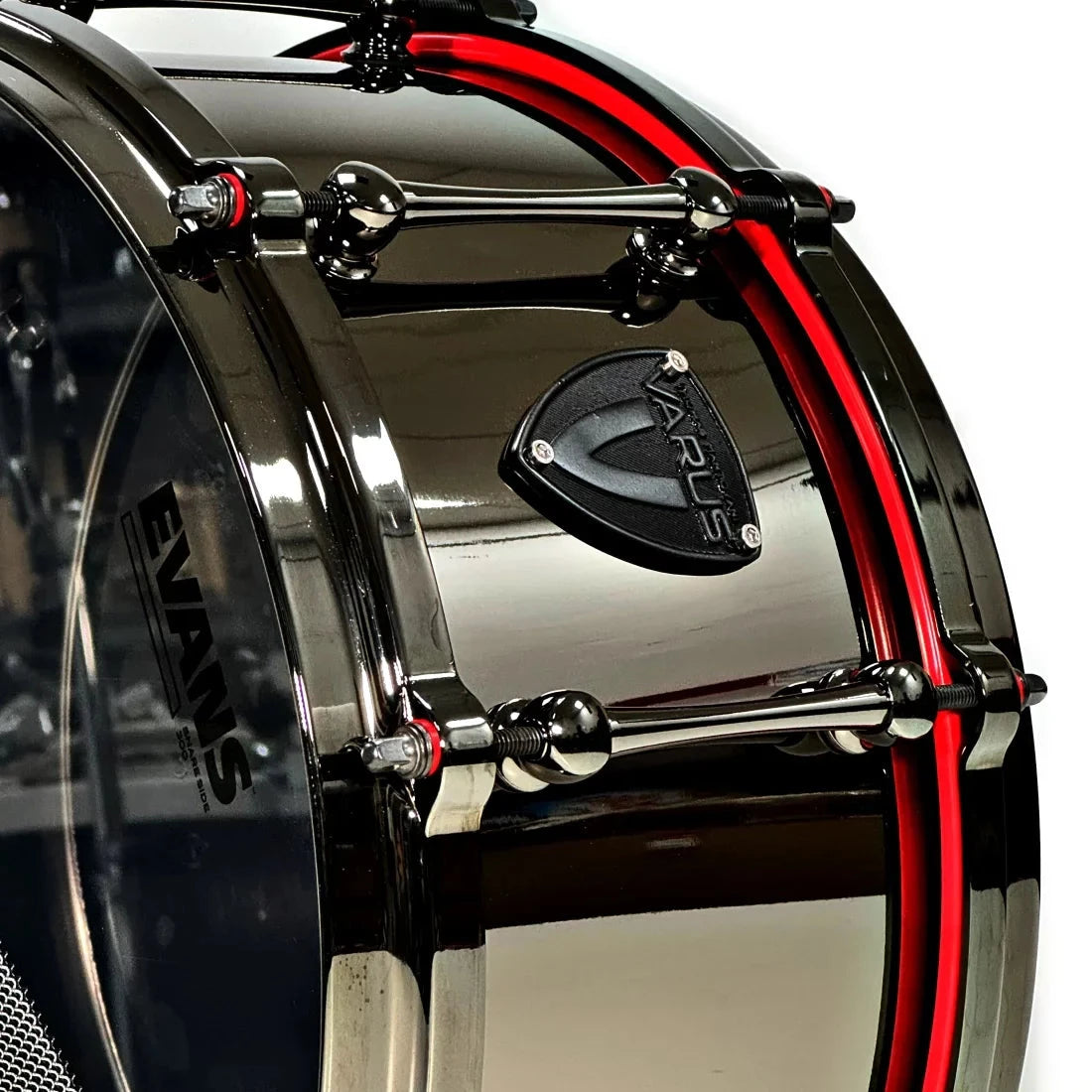 Varus Black Mirror Chrome 14x6.5" Custom Snare Drum NEW SNARE DRUMS Varus 