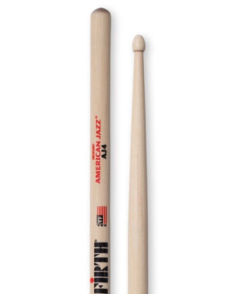 Vic Firth AJ4 American Jazz Hickory Drum Sticks, Wood (AJ4) DRUM STICKS Vic Firth 