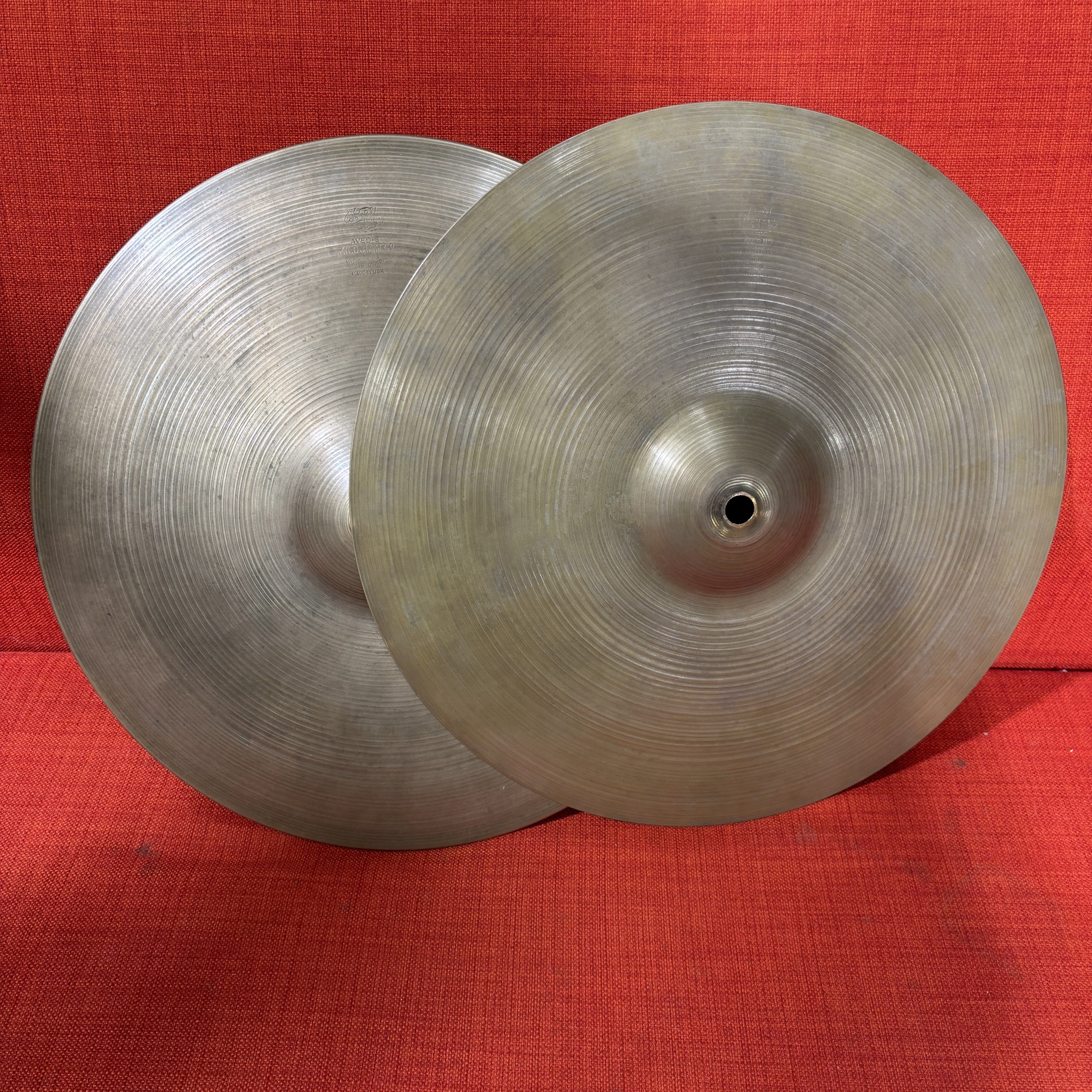 Vintage 1960s Avedis Zildjian 14" hi-hats CONSIGNMENT CYMBALS Zildjian 
