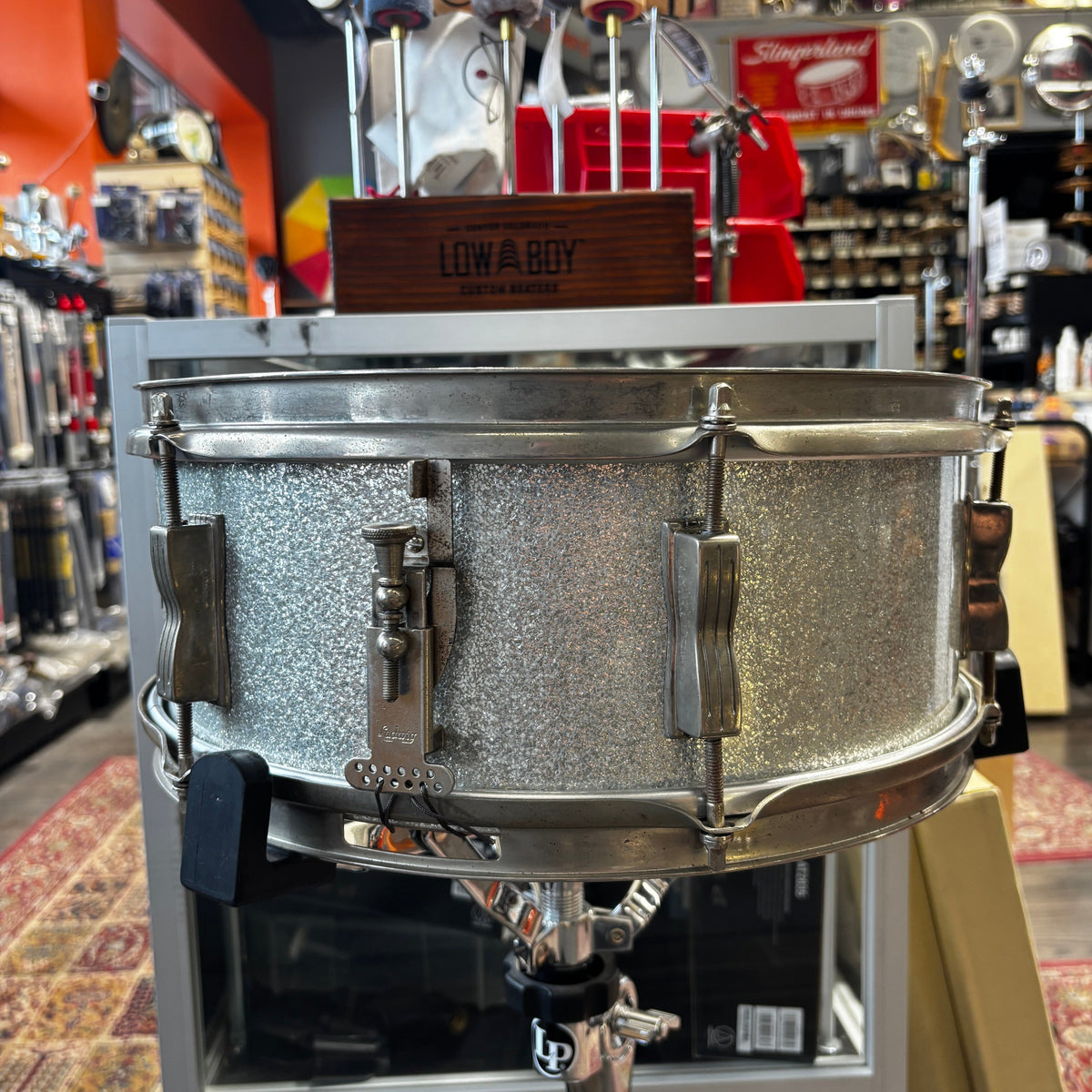 Vintage 1965 Ludwig Pioneer 5" x 14" Snare Drum – Silver Sparkle USED SNARE DRUMS LUDWIG 