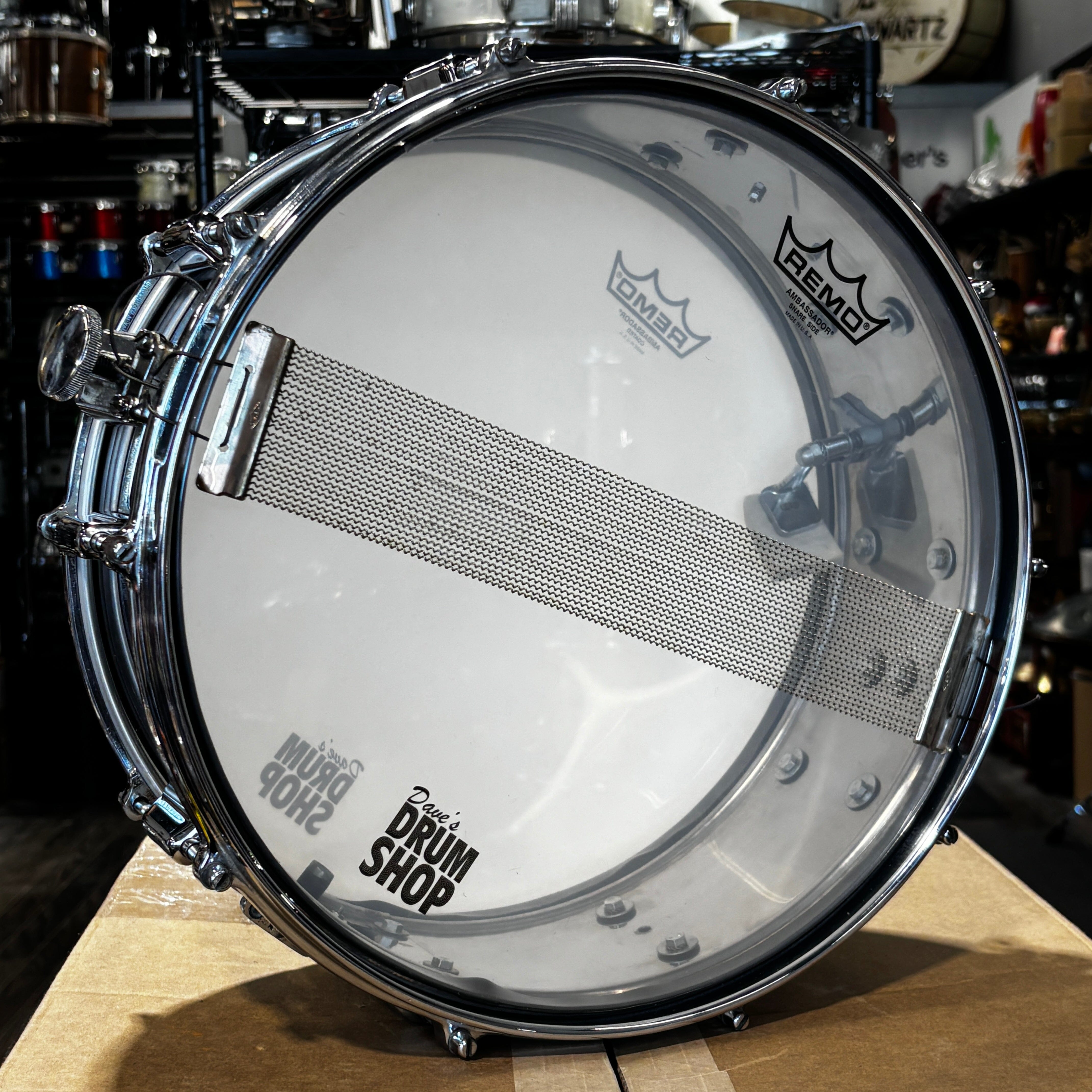 Vintage 1970s ASBA 5.5 × 14 Stainless Steel Snare Drum CONSIGNMENT DRUM KIT ASBA 