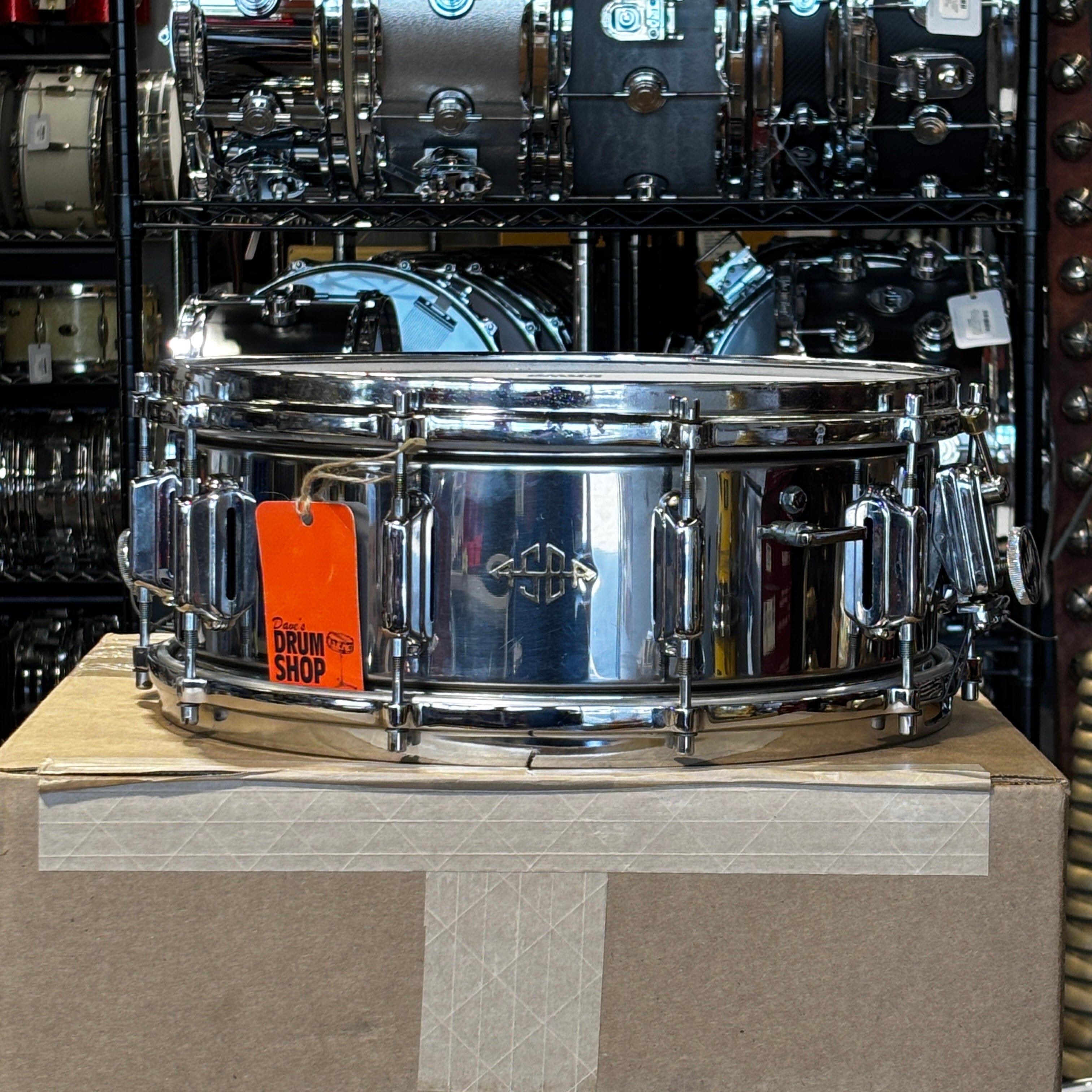 Vintage 1970s ASBA 5.5 × 14 Stainless Steel Snare Drum CONSIGNMENT DRUM KIT ASBA 