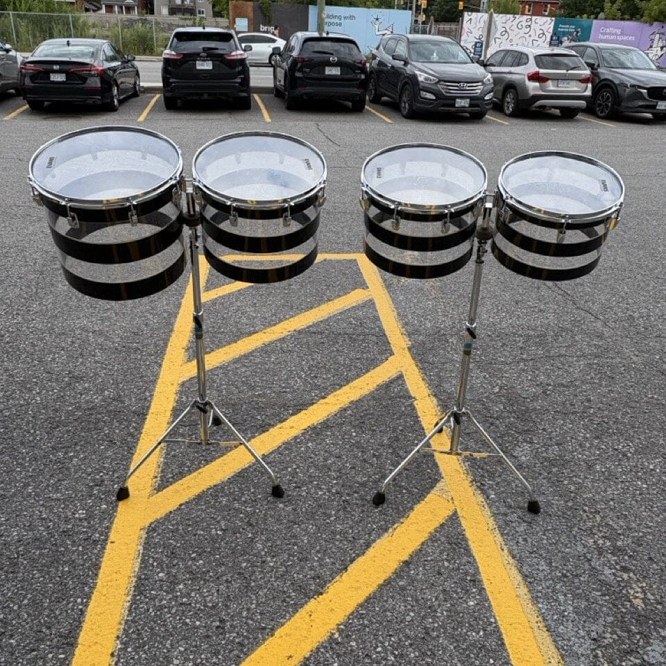 Vintage 1970's Ludwig Vistalite Pattern A Concert Toms – 13/14/15/16 with Stands CONSIGNMENT DRUM KIT LUDWIG 