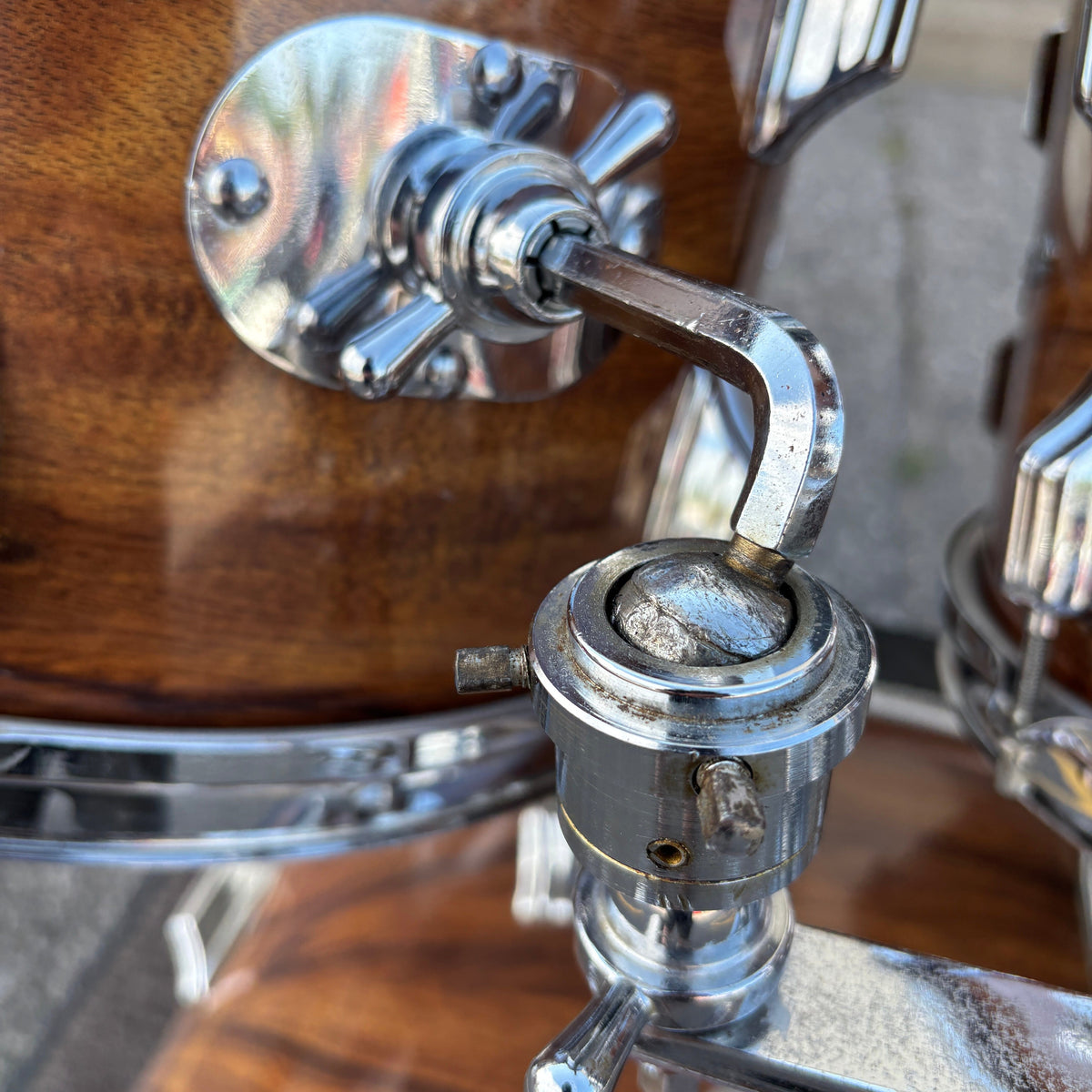 Vintage Early 1970s Rogers Fullerton Koa Drum Kit – 24/12/13/16 CONSIGNMENT DRUM KIT Rogers 