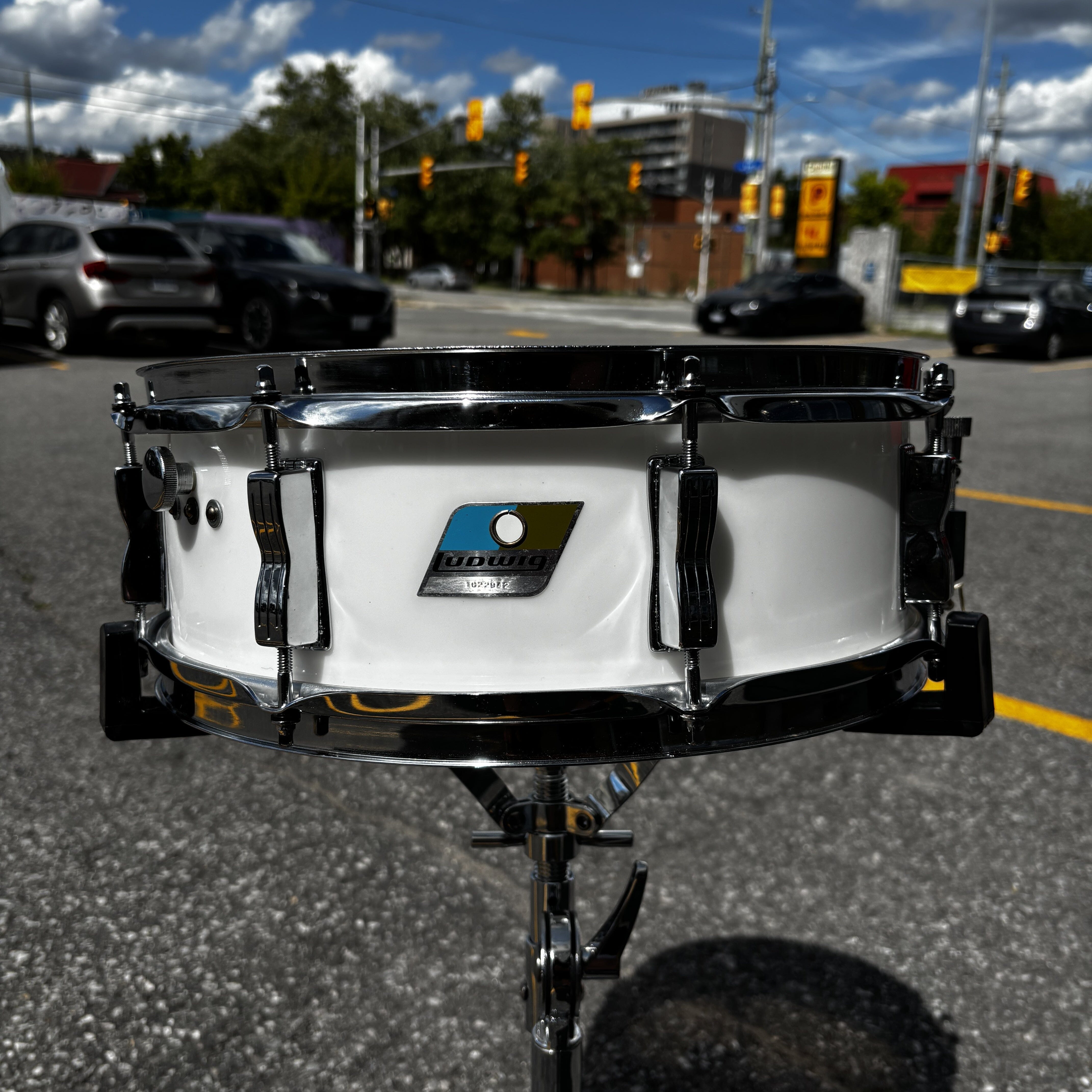 Vintage Ludwig 5×14" Vistalite Snare Drum Rare White Acrylic CONSIGNMENT DRUM KIT LUDWIG 