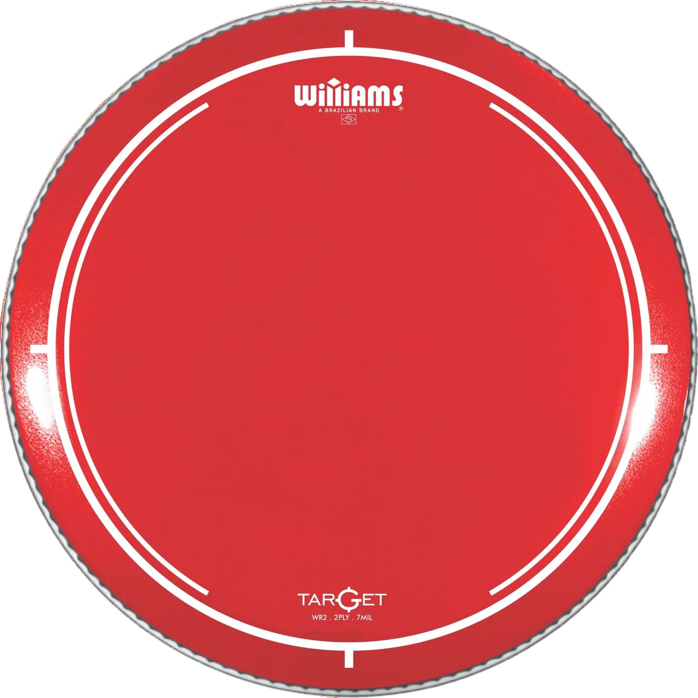 Williams 14" Double Ply Red Oil Target Series Drum Head (WR2-7MIL-14) DRUM SKINS Williams Drumheads 