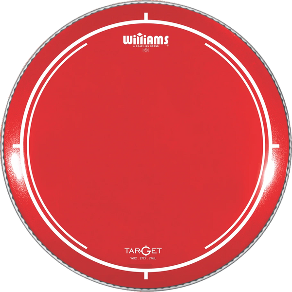Williams 16" Double Ply Red Oil Target Series Drum Head (WR2-7MIL-16) DRUM SKINS Williams Drumheads 