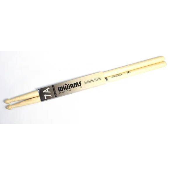 Williams 7A Standard Series Drum Sticks, American Hickory (DS-WST-7A) DRUM STICKS Williams Drumsticks 