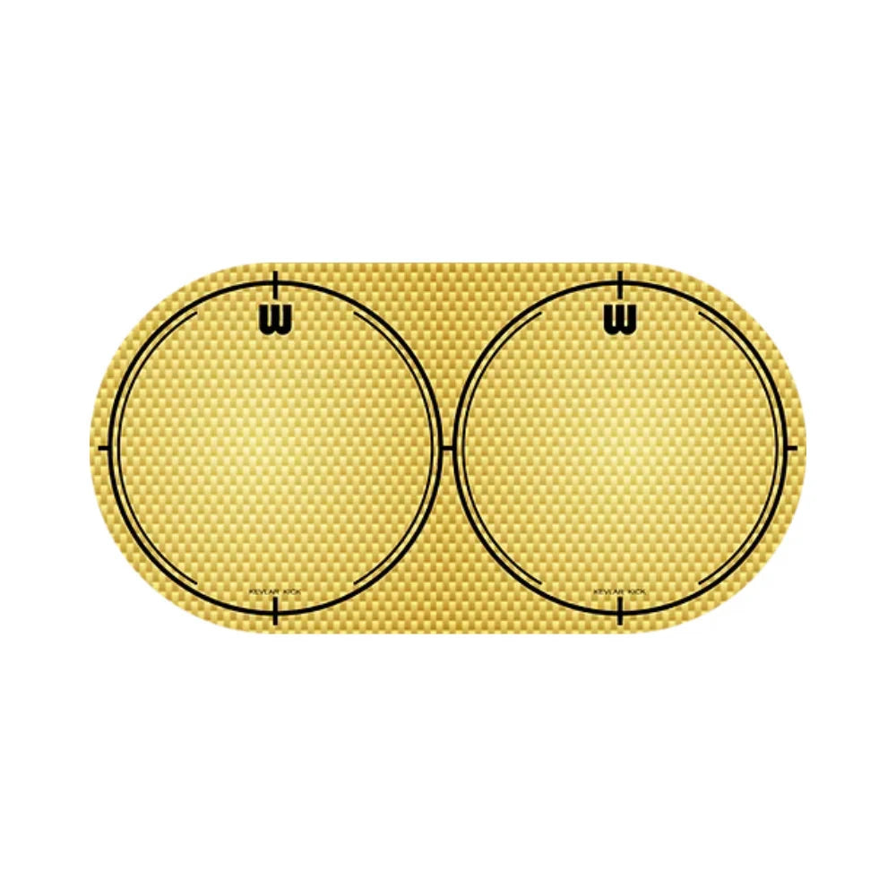 Williams Kick Patch Double Pedal Dot Kevlar, Yellow (WDKV-YL) NEW DRUM ACCESSORIES Williams Gear & Parts 