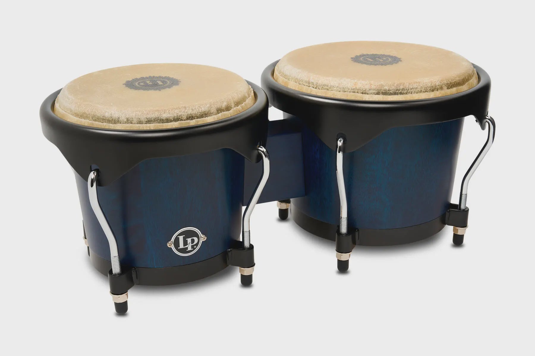 LP City 6-7" Mango Wood Bongos w/ Black Hardware, Blue (LP601NYII-BL)
