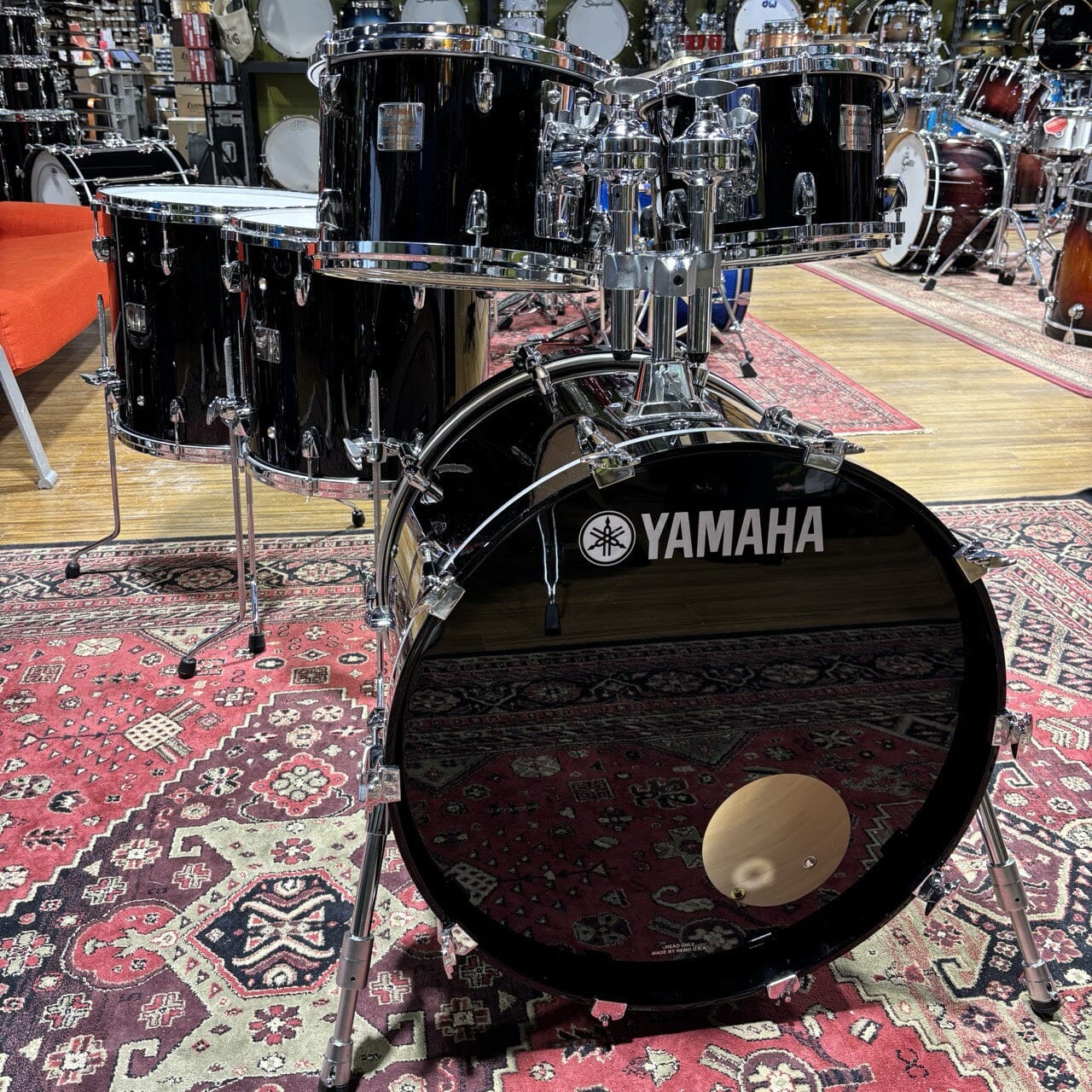 Yamaha Birch Custom Absolute Toms Maple Custom Absolute Bass USED DRUM KIT Yamaha 