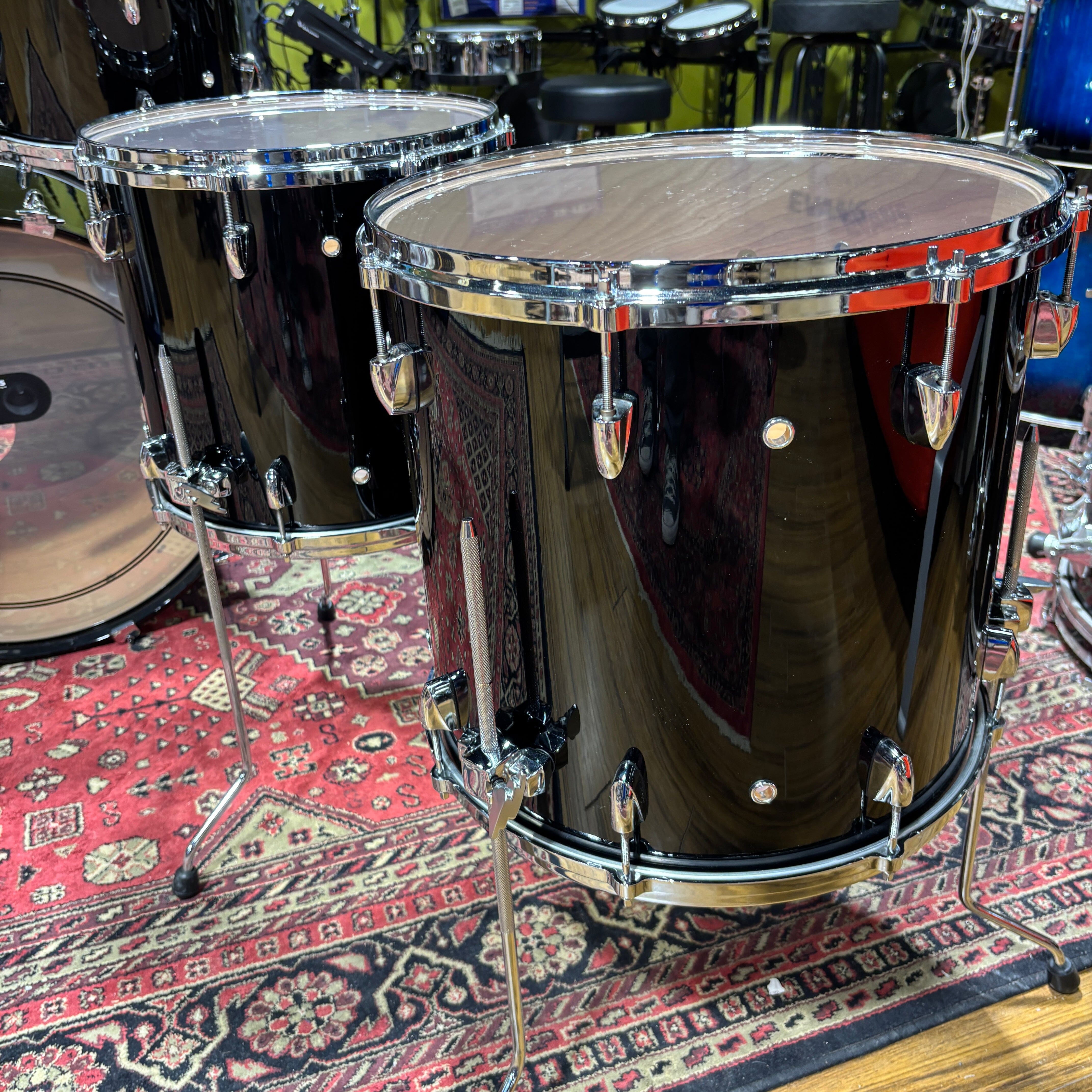 Yamaha Birch Custom Absolute Toms Maple Custom Absolute Bass USED DRUM KIT Yamaha 