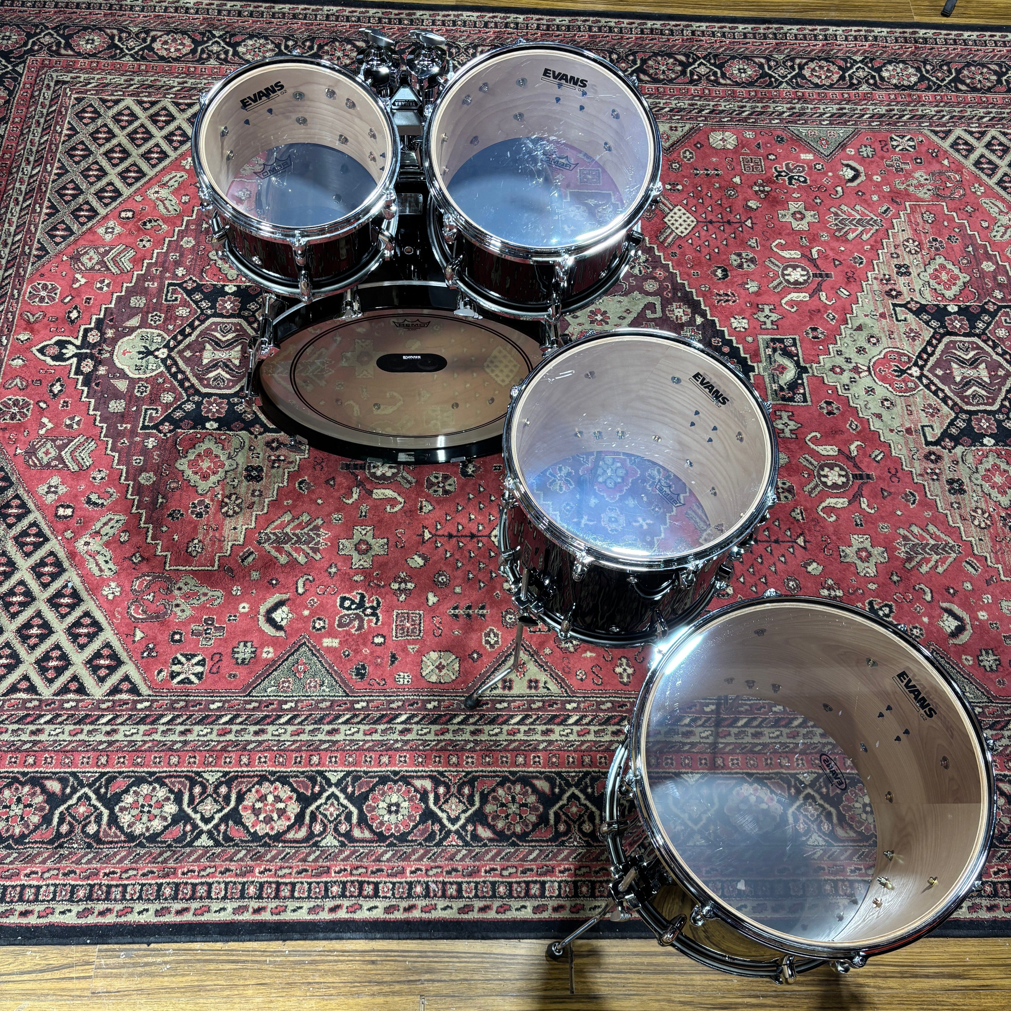 Yamaha Birch Custom Absolute Toms Maple Custom Absolute Bass USED DRUM KIT Yamaha 