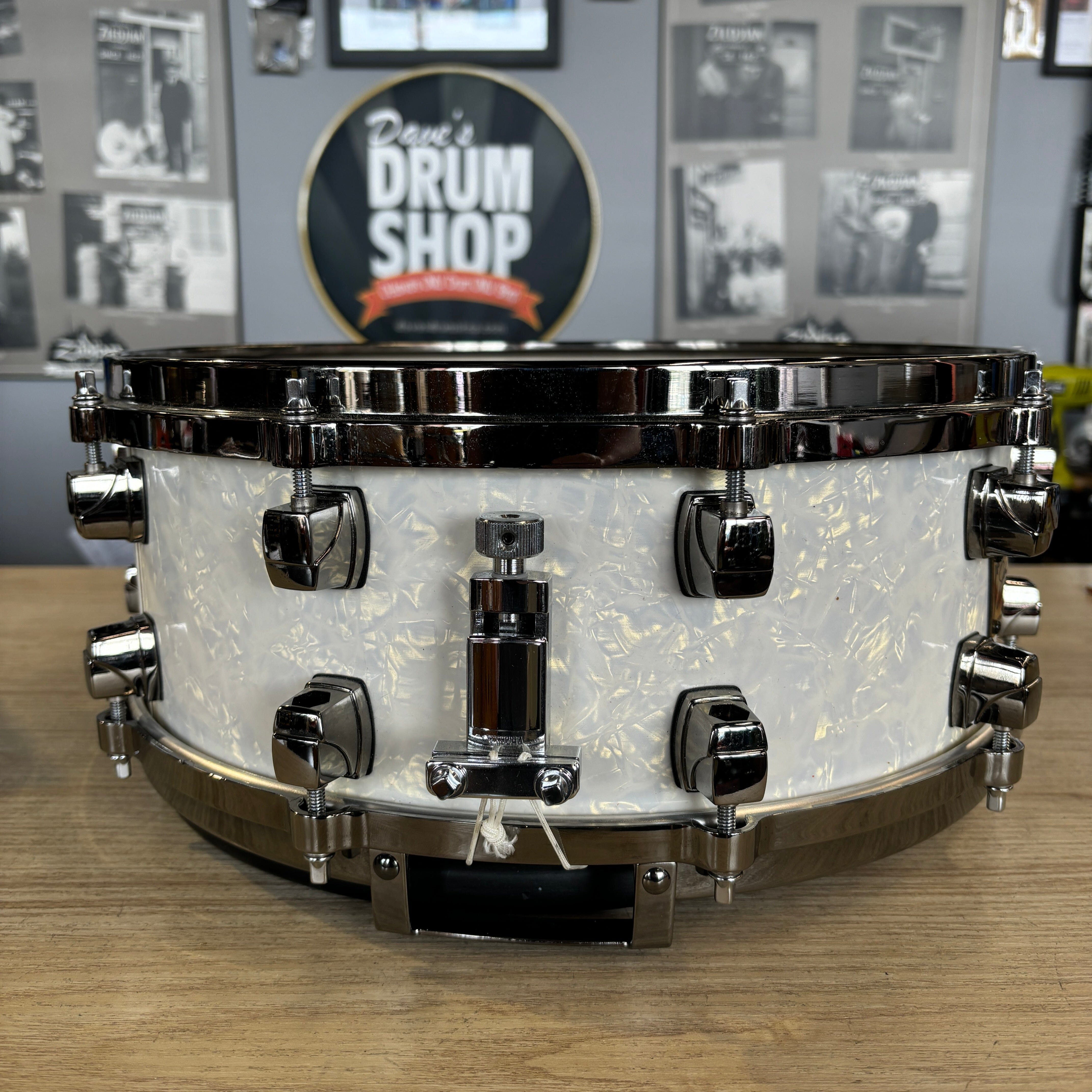 Yamaha JR Robinson White Pearl 14 x 5.5 (BSD1455NJR) Nail Drum CONSIGNMENT DRUM KIT Yamaha 