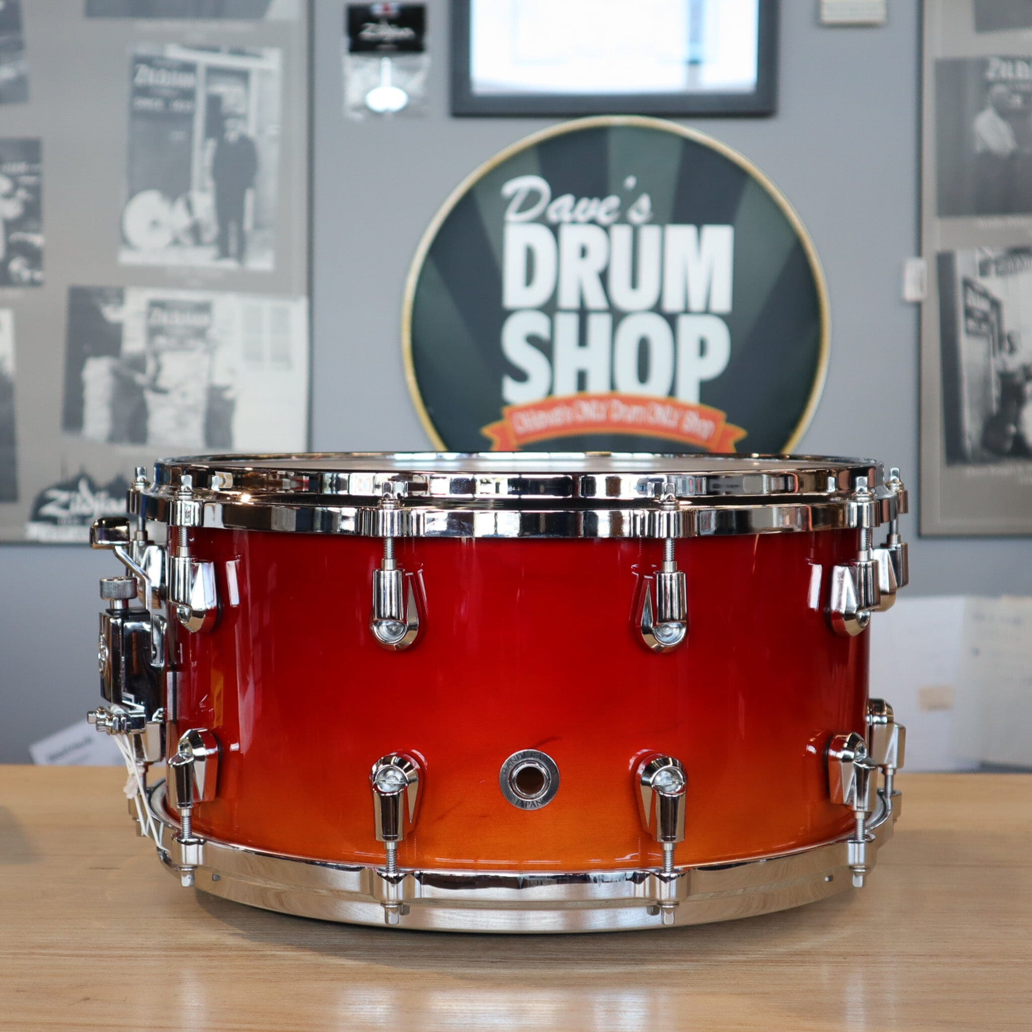 Yamaha Maple Custom Absolute Noveau 7 x 14 Snare Amber Fade (2006) USED SNARE DRUMS Yamaha 