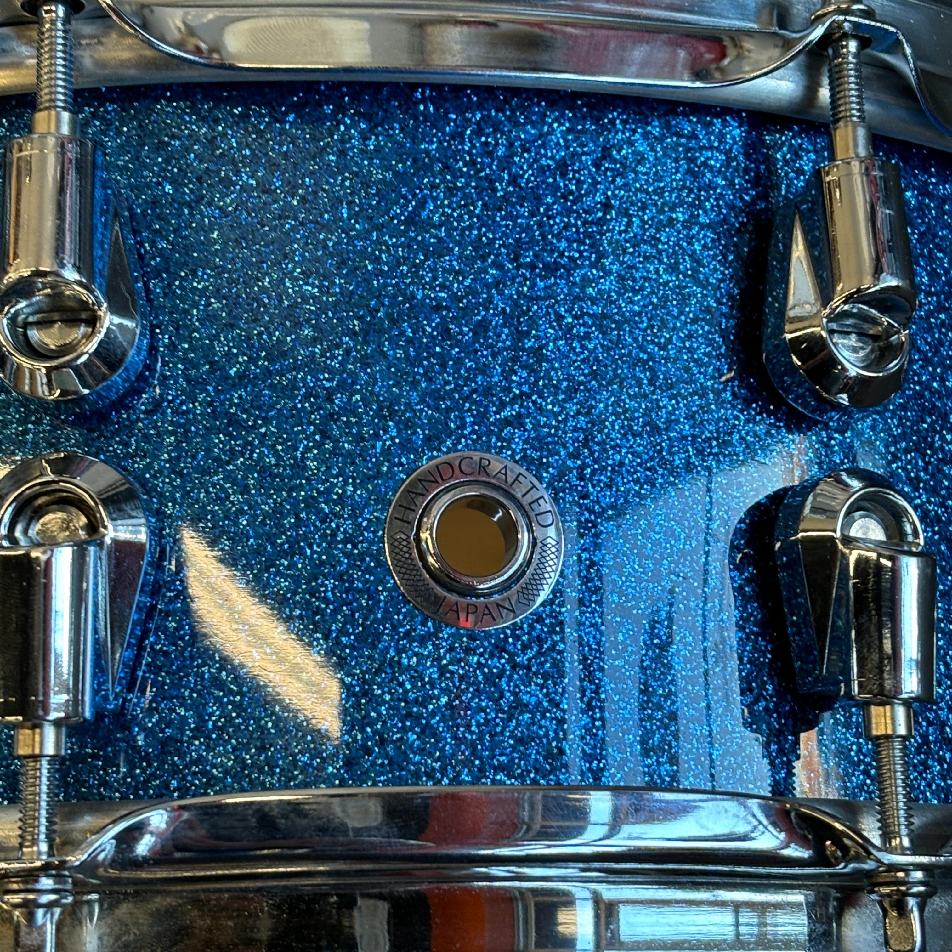 Yamaha Maple Custom Absolute Snare 14”x5.5” Blue Sparkle USED SNARE DRUMS Yamaha 