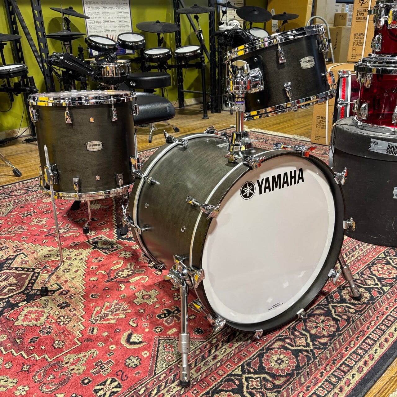 Yamaha PHX 20/12/14 Kit Maple Black NEW DRUM KIT Yamaha 