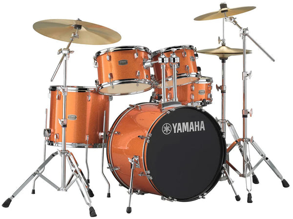 Yamaha Rydeen Drum Set w/ Hardware & Cymbals 10, 12, 14FT, 14 SD, 20 Bass Drum - Orange Glitter (RDP0561 ORG) NEW DRUM KIT Yamaha 