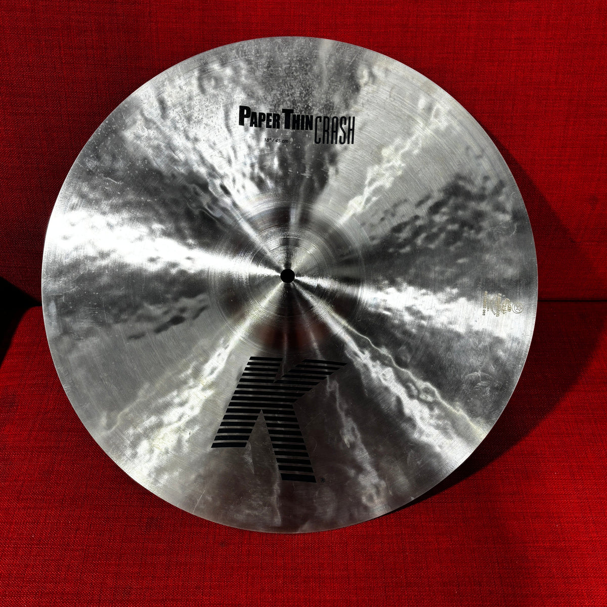 Zildjian 18" K Paper Thin Crash in excellent used condition USED ZILDJIAN CYMBALS ZILDJIAN 