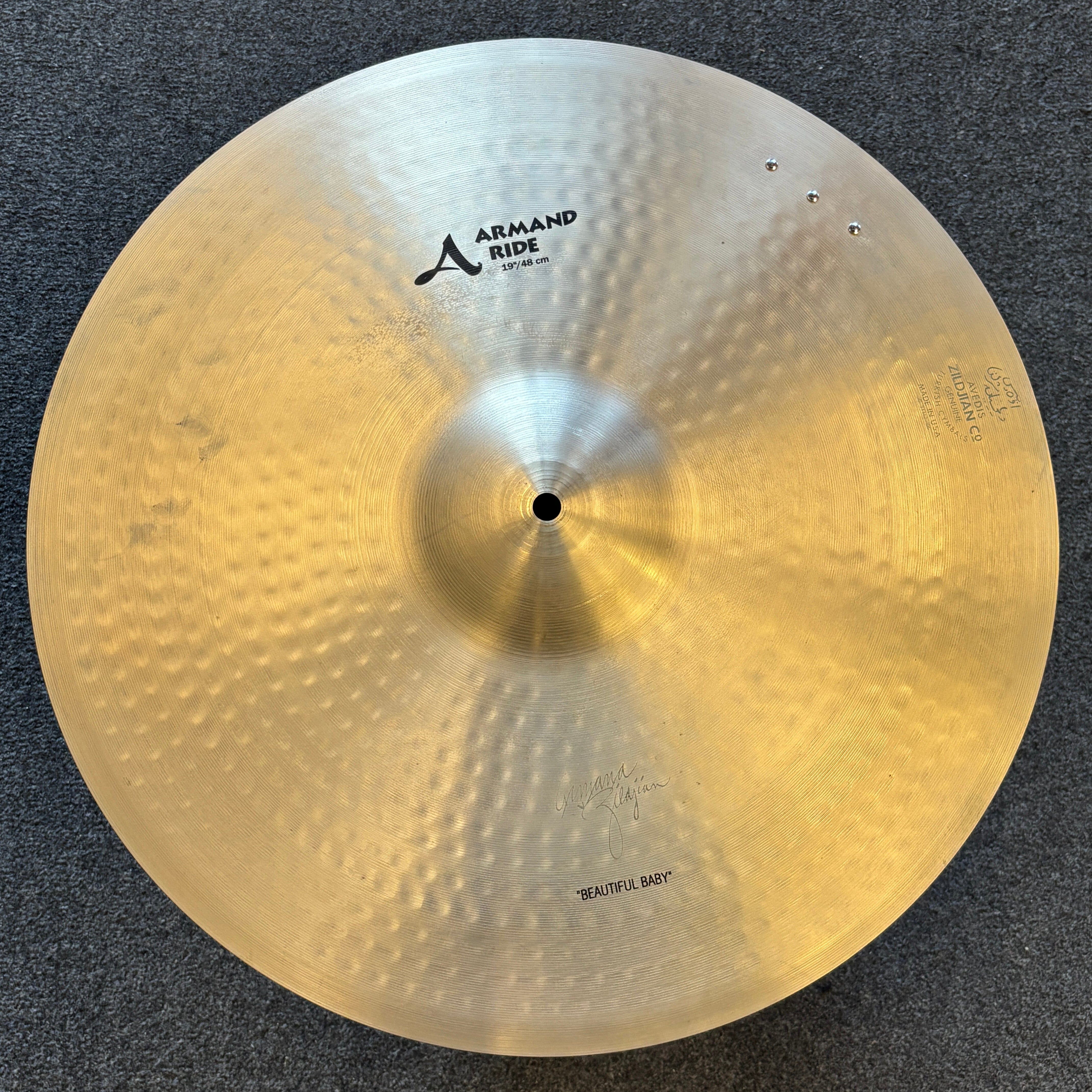Zildjian 19" Armand Beautiful Baby Ride USED ZILDJIAN CYMBALS Zildjian 