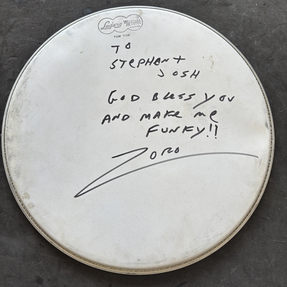 Zoro Signed 12" Vintage Ludwig Head NOS vintage parts LUDWIG 
