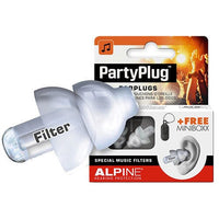Thumbnail for Alpine Hearing Protection PartyPlug Single-Attenuator Molded Earplugs, Clear (PARTYPLUG-CLR) Hearing protection Alpine Hearing Protection 