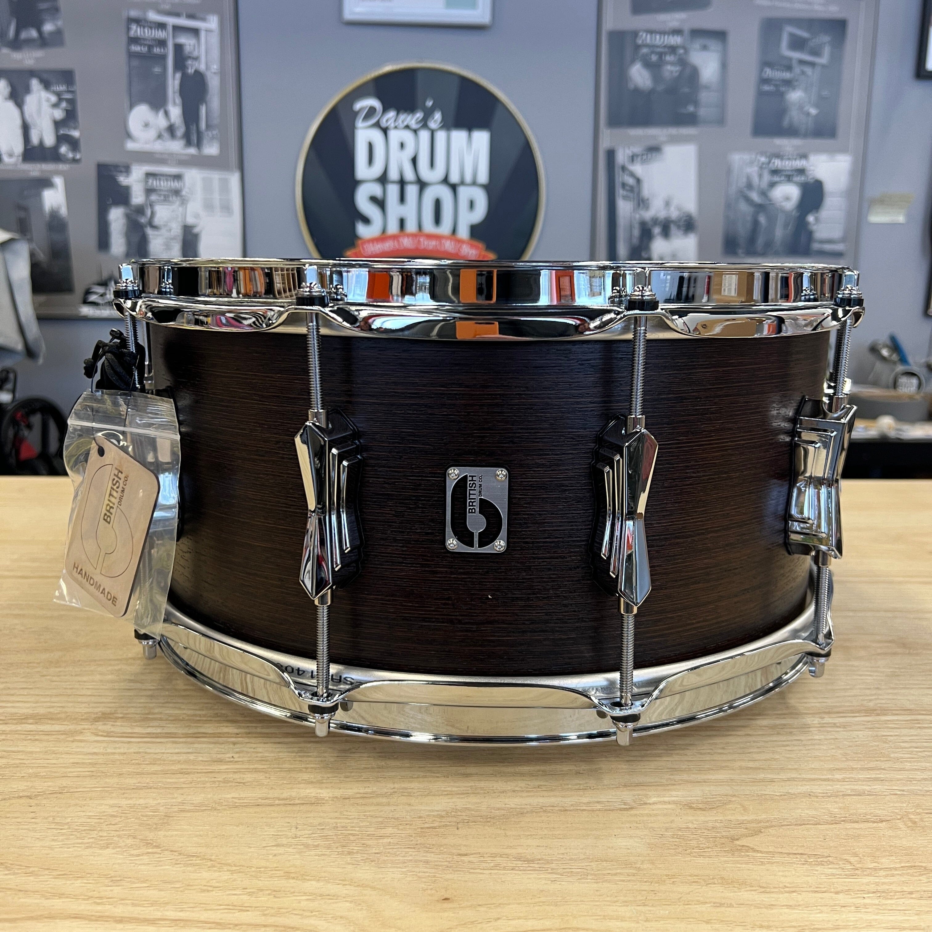 British Drum Company Lounge Series 14 x 6.5 Snare in Kensington Crown drum kit British Drum Co 