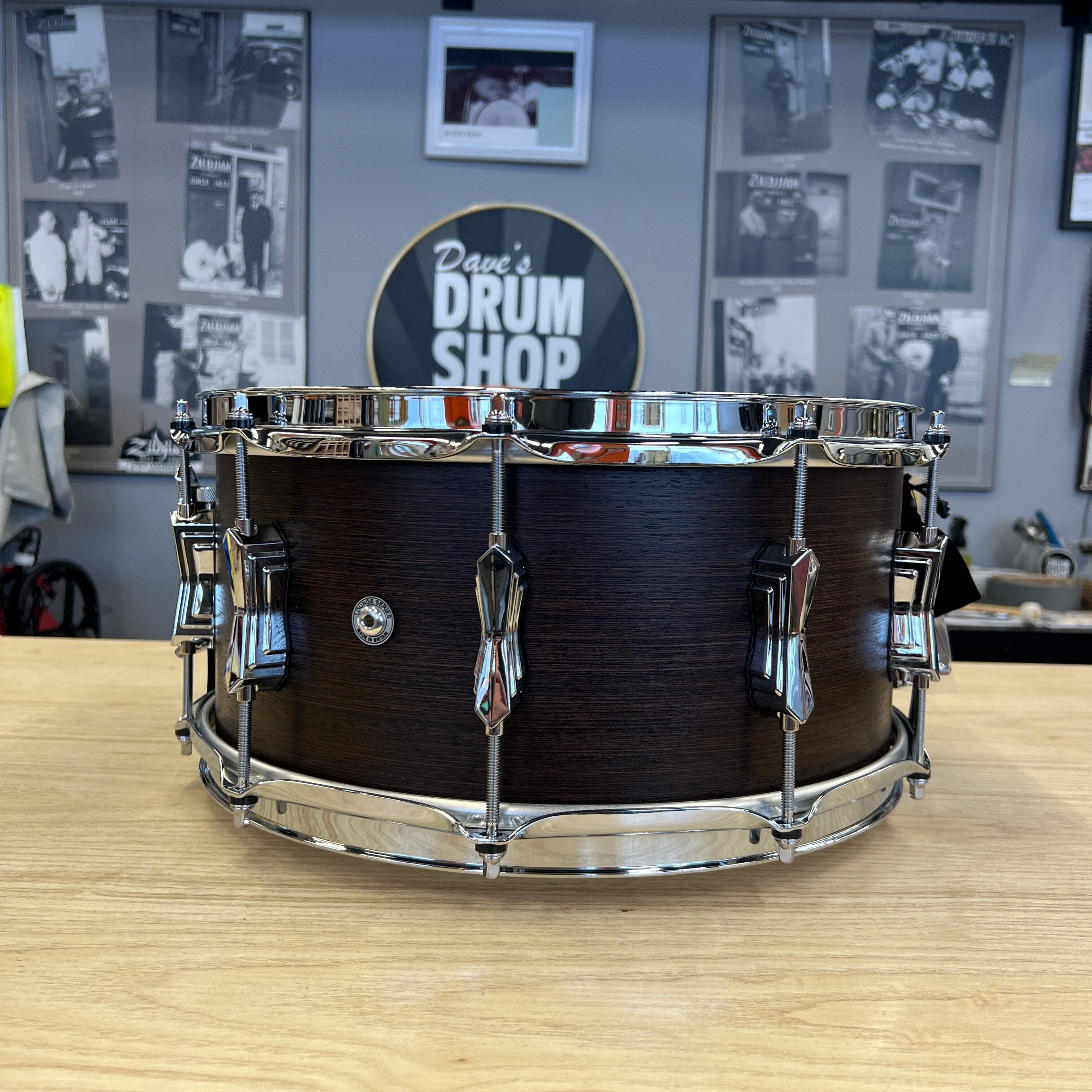 British Drum Company Lounge Series 14 x 6.5 Snare in Kensington Crown drum kit British Drum Co 