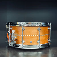 Thumbnail for CRAVIOTTO CUSTOM SHOP - 6.5x14SD - MAHOGANY Snare Drum w/ WALNUT INLAY drum kit Craviotto 