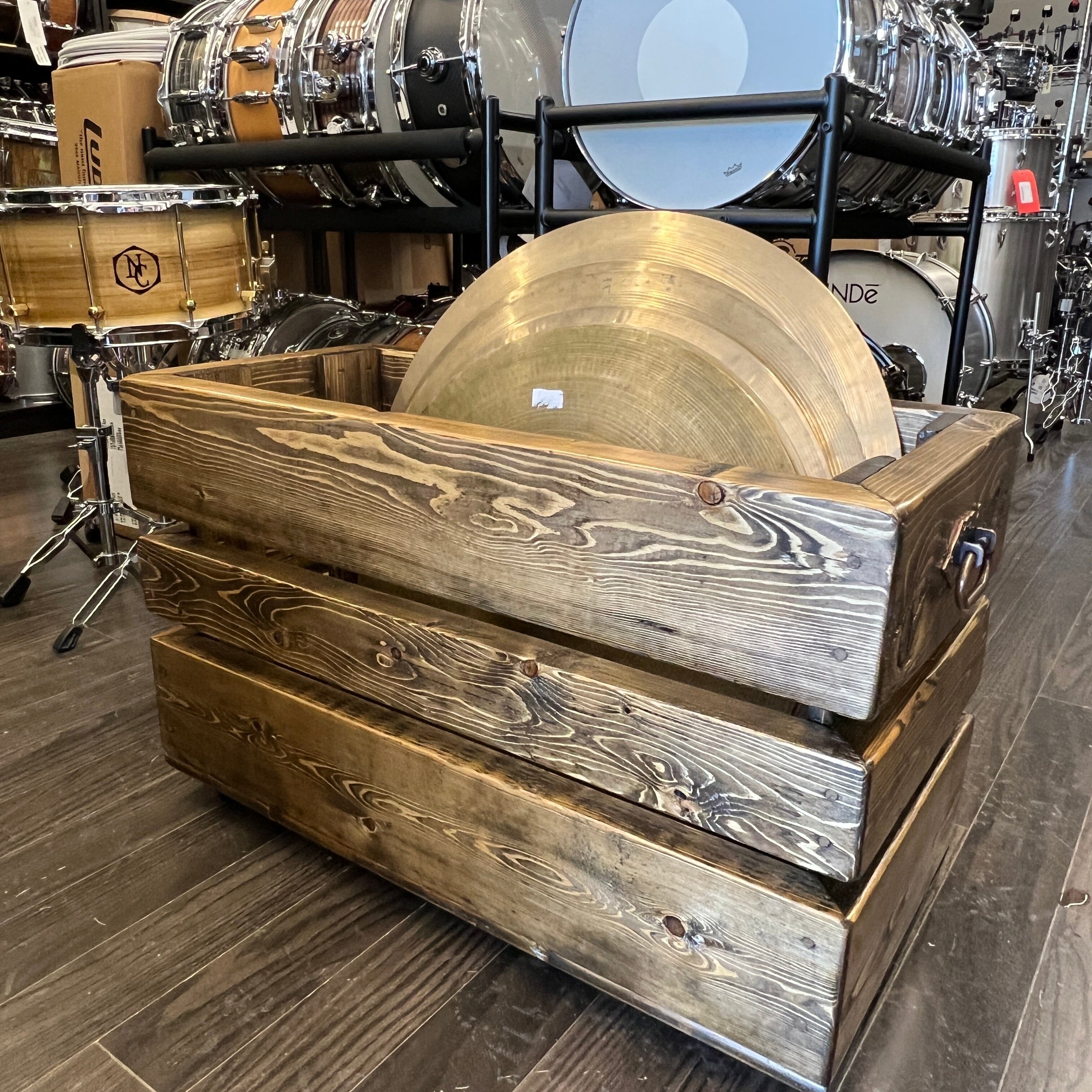 Custom Cymbal Crates for Storage drum kit Dave's Drum Shop 