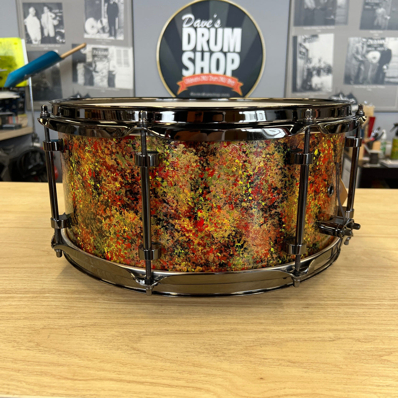 Doc Sweeney 14x6.5 Steam Bent Walnut snare Custom hand-painted and hand-rubbed oil finish, drum kit Doc Sweeney 