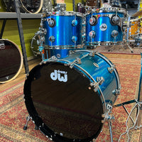 Thumbnail for DW Collectors Exotic Blue Anodized Stainless Lacquer 10/12/16/22 drum kit DW 