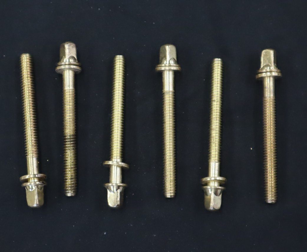 Gold/Brass 2" T rods 6 pack drum kit custom 