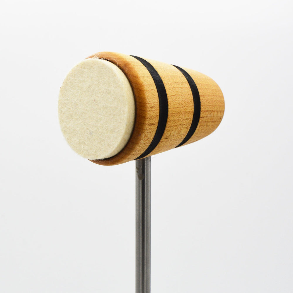 Low Boy Felt Daddy Beater, Natural w/ Black Stripes beater Low Boy 