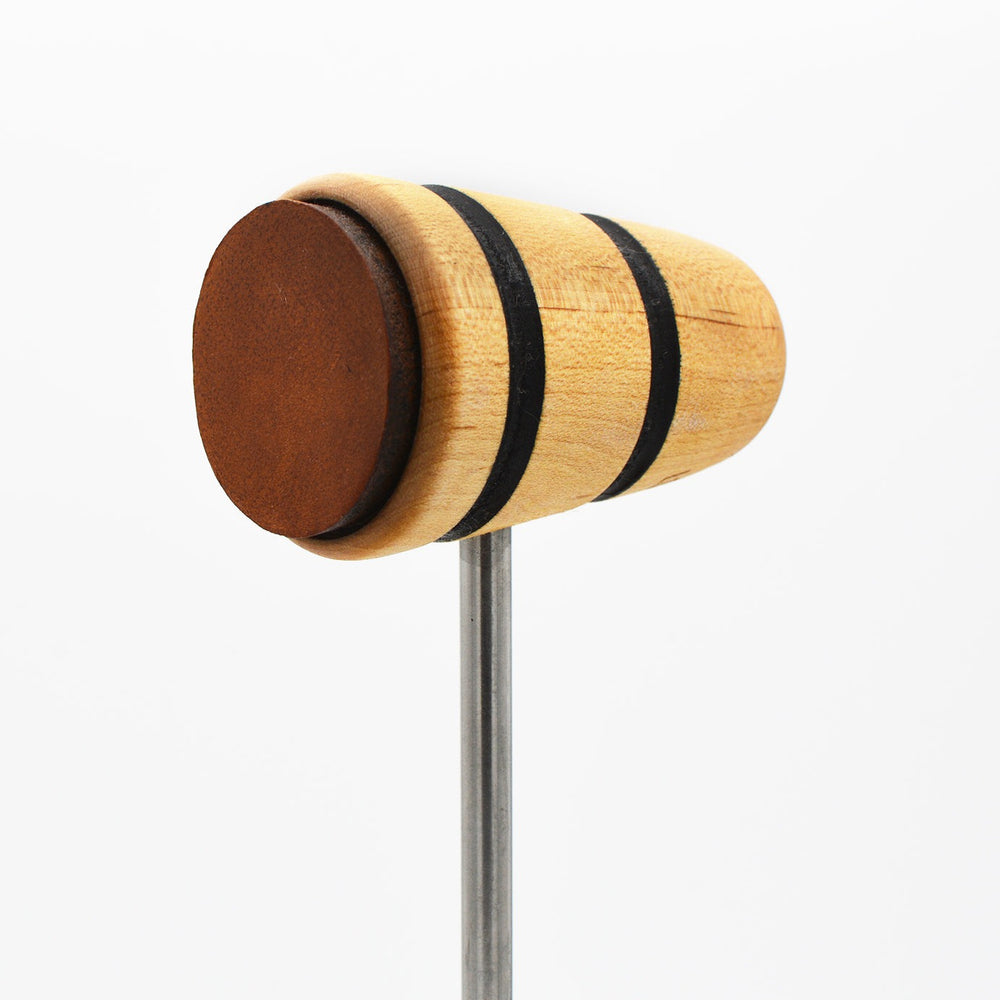Low Boy Leather Daddy Beater, Natural w/ Black Stripes beater Low Boy 