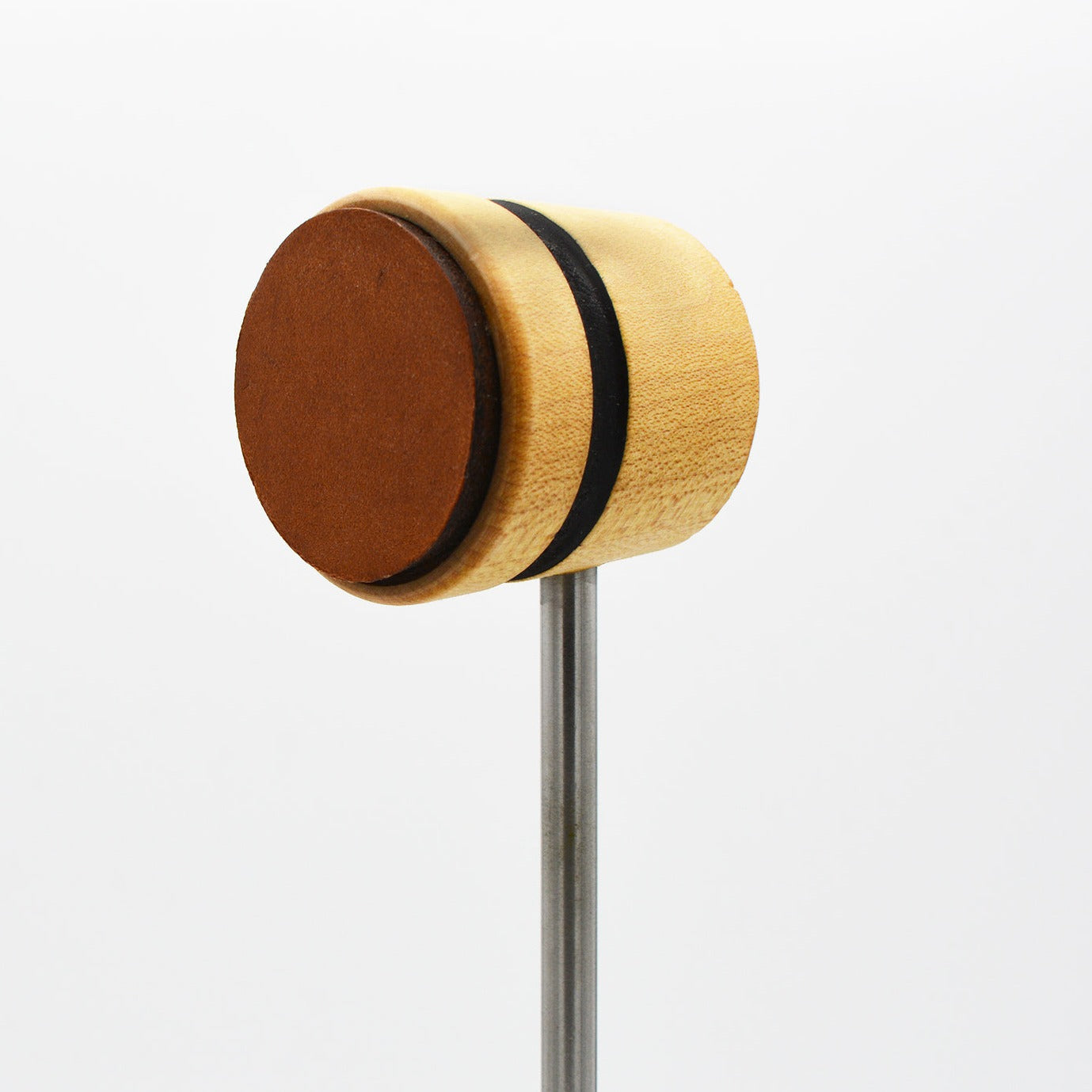 Low Boy Lightweight Leather Daddy Beater, Natural w/ Black Stripe beater Low Boy 