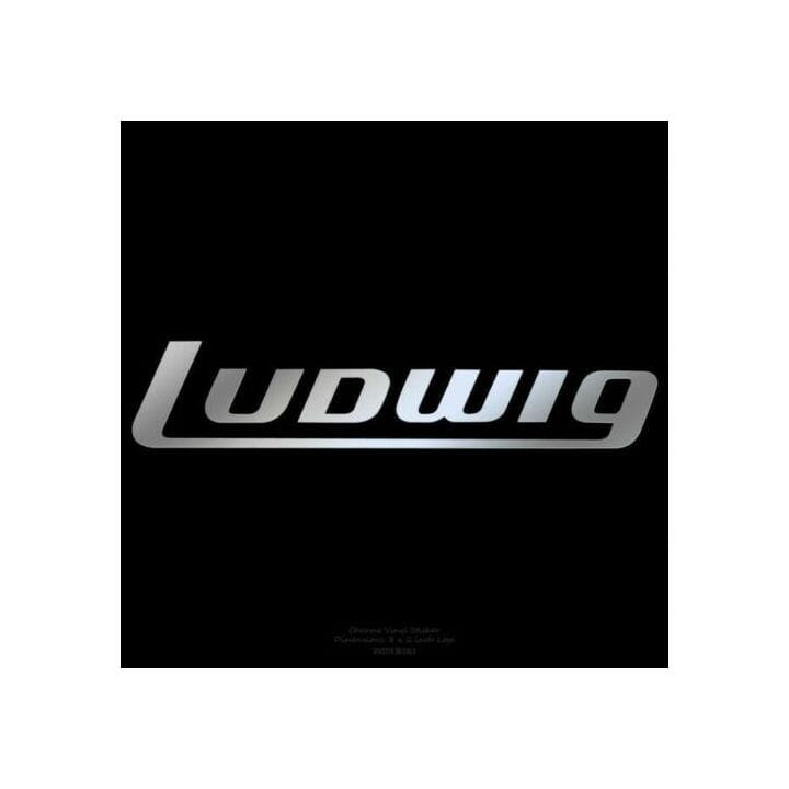 Ludwig 2.5"x7" Chrome Bass Drum Logo Decal, Block Logo (P4061) DECAL Ludwig 